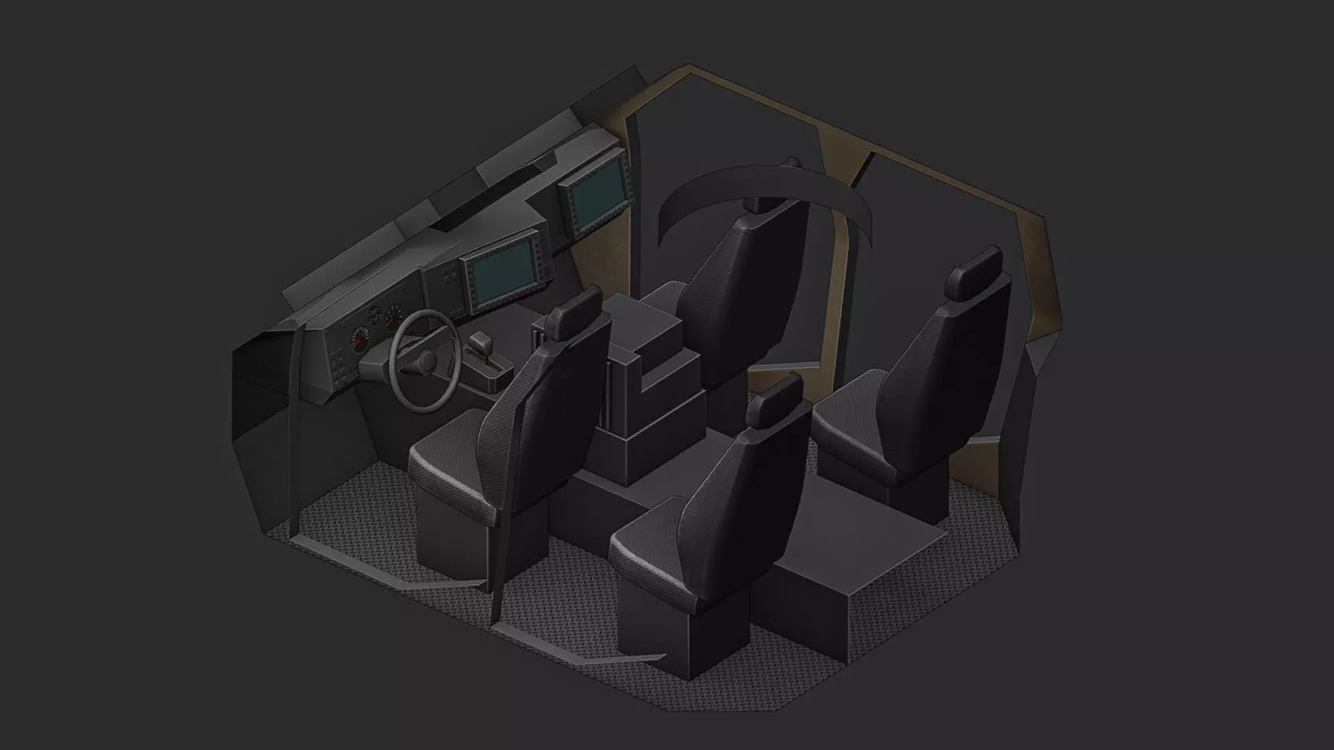 JLTV Oshkosh Crows Kongsberg Low-poly 3D model_8