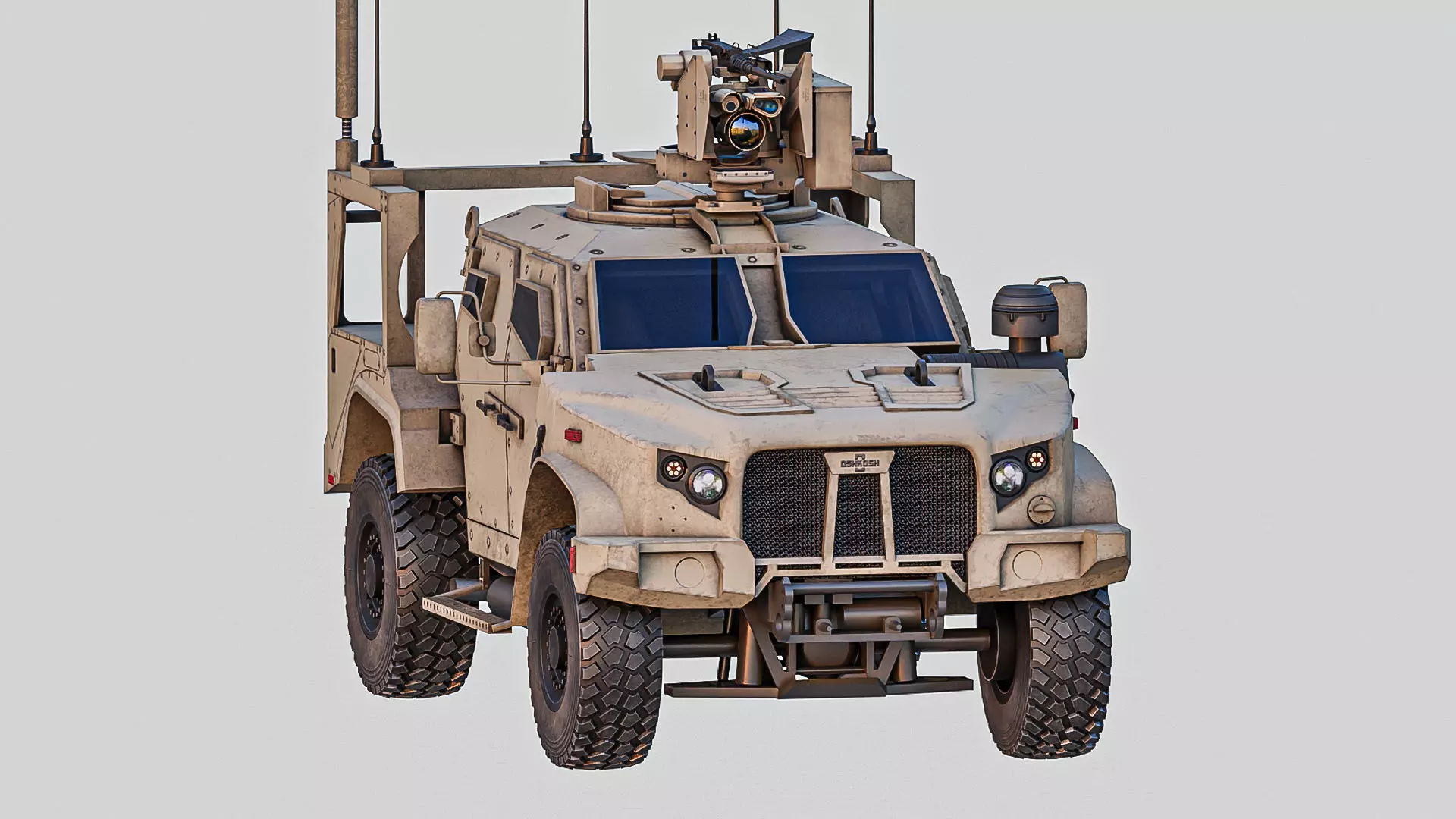 JLTV Oshkosh Crows Kongsberg Low-poly 3D model_0