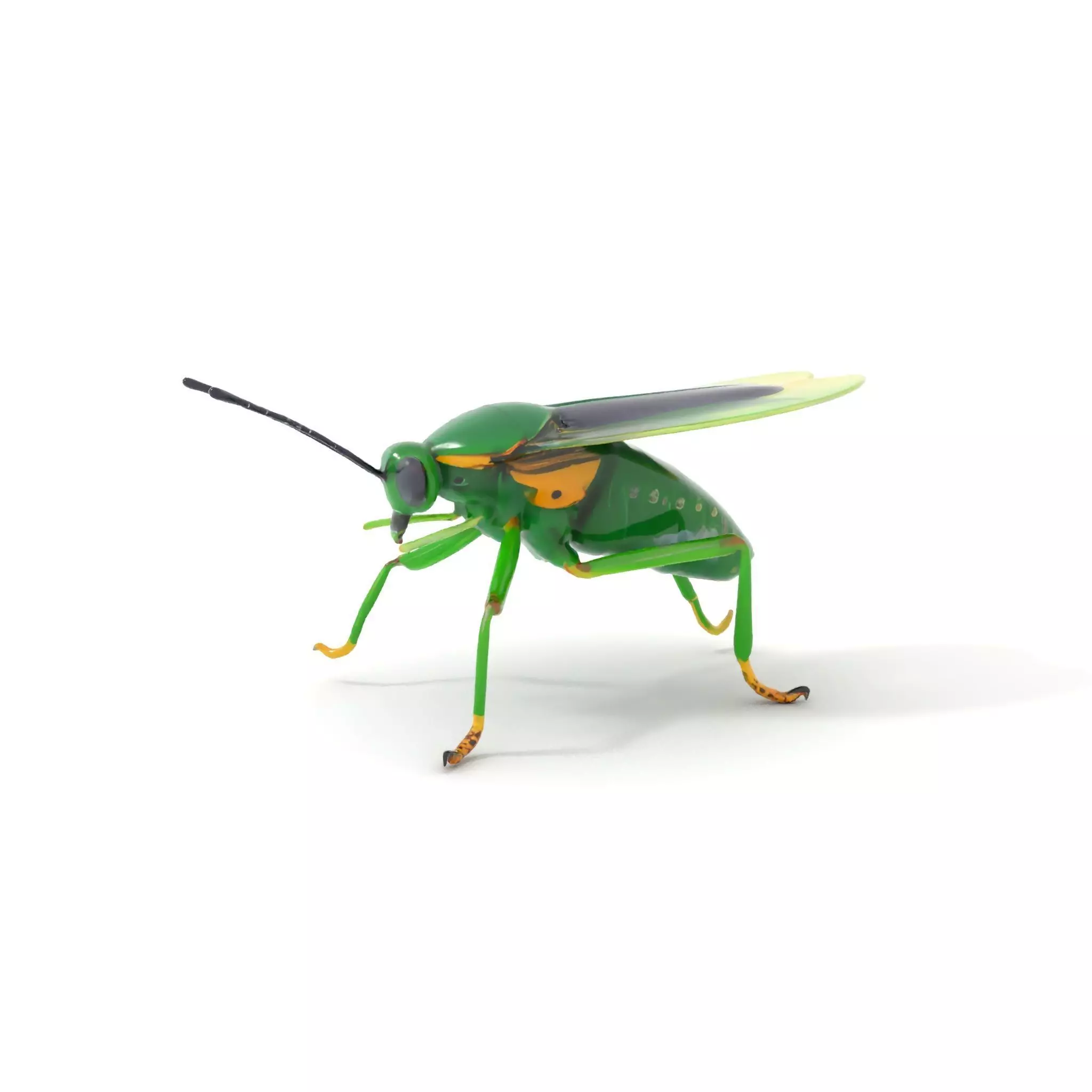 Green Insect Drone model pack Low-poly 3D model_6