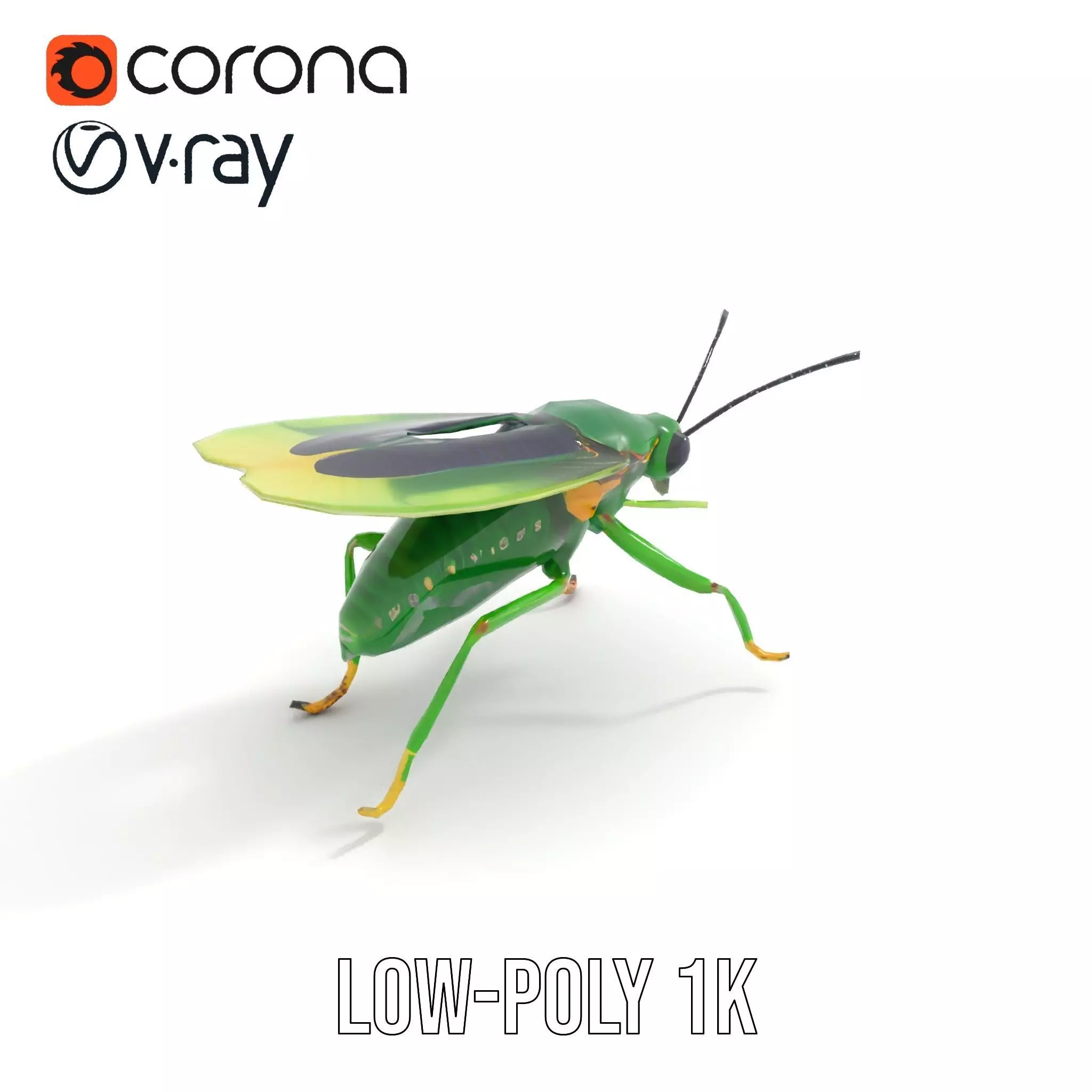 Green Insect Drone model pack Low-poly 3D model_14