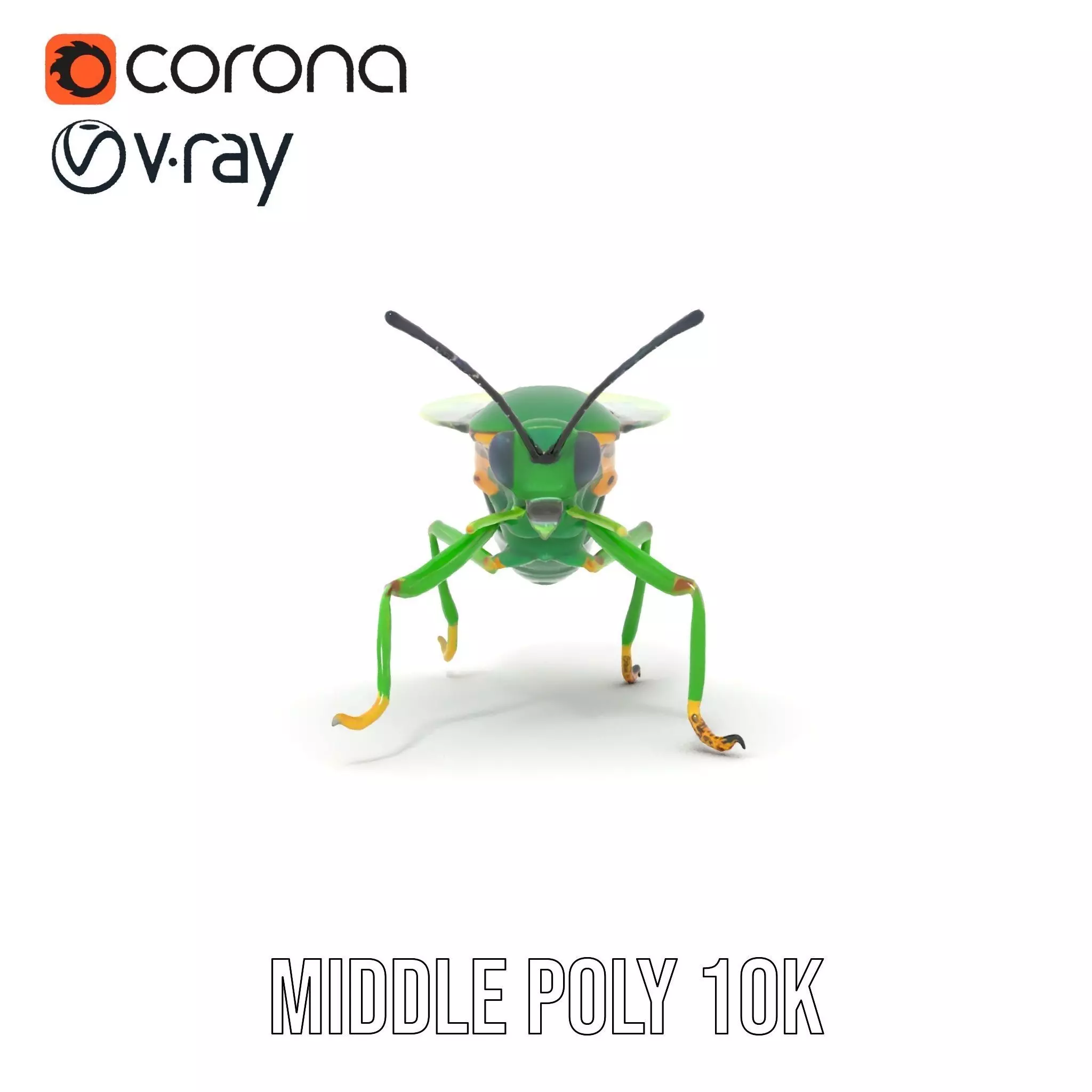 Green Insect Drone model pack Low-poly 3D model_15
