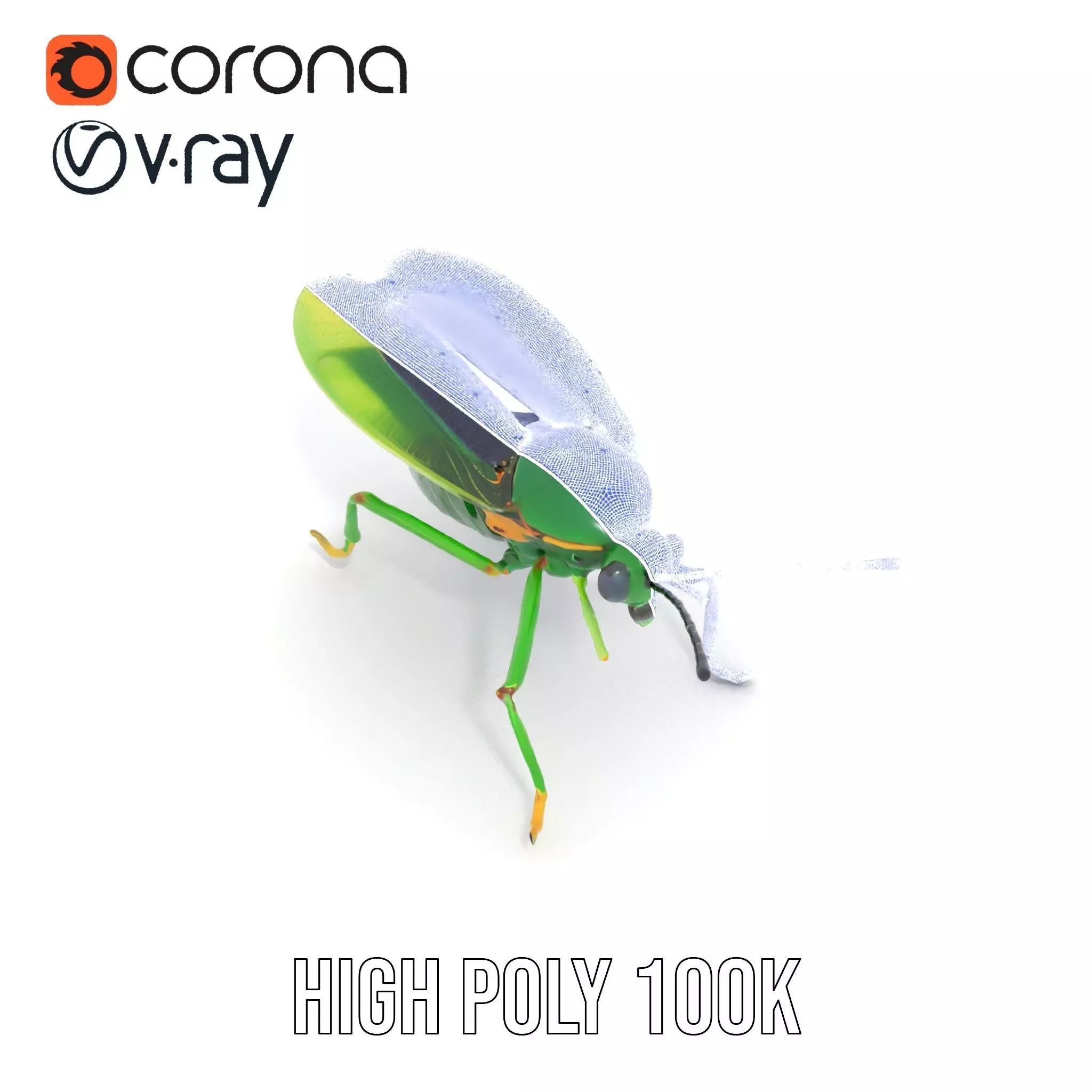 Green Insect Drone model pack Low-poly 3D model_34