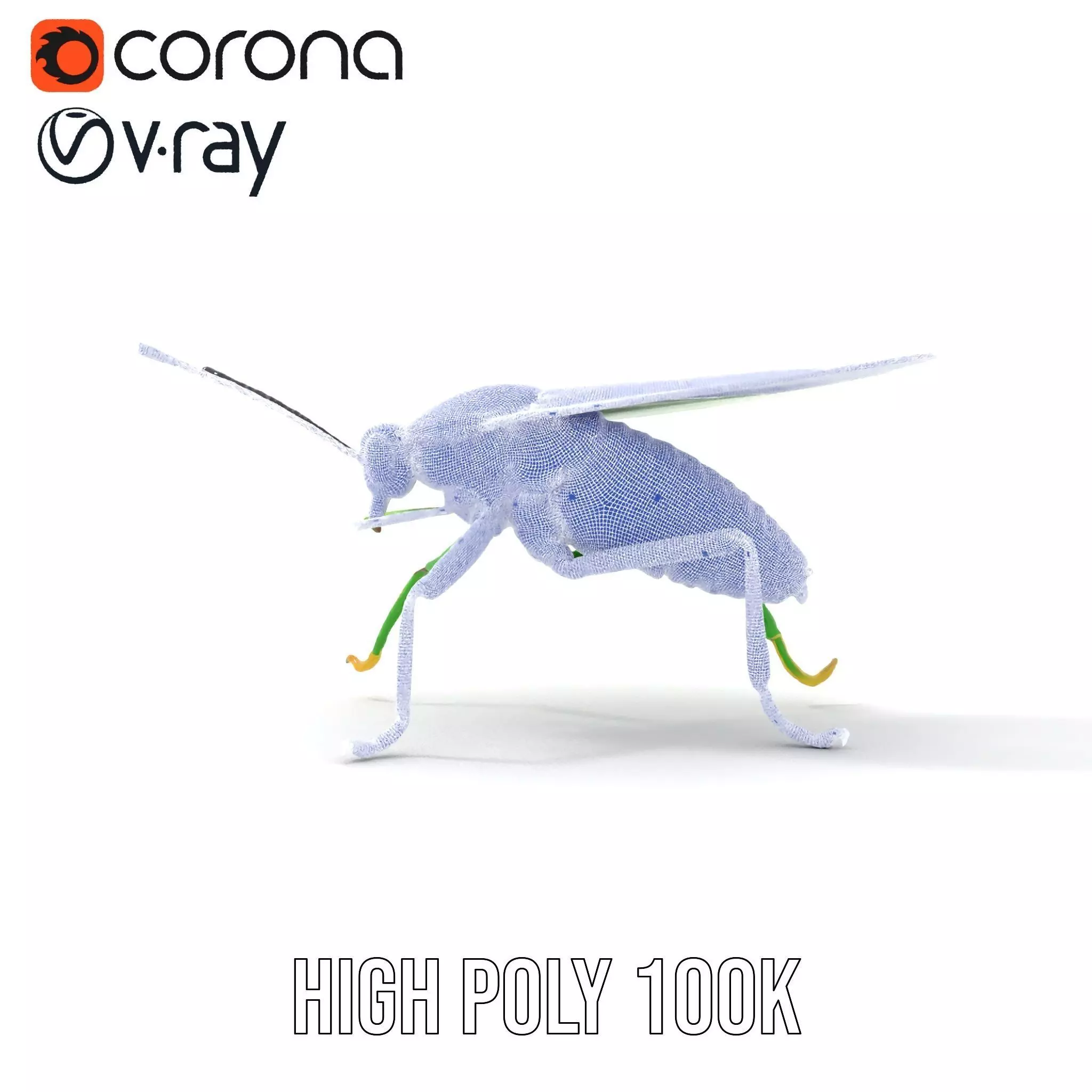 Green Insect Drone model pack Low-poly 3D model_33