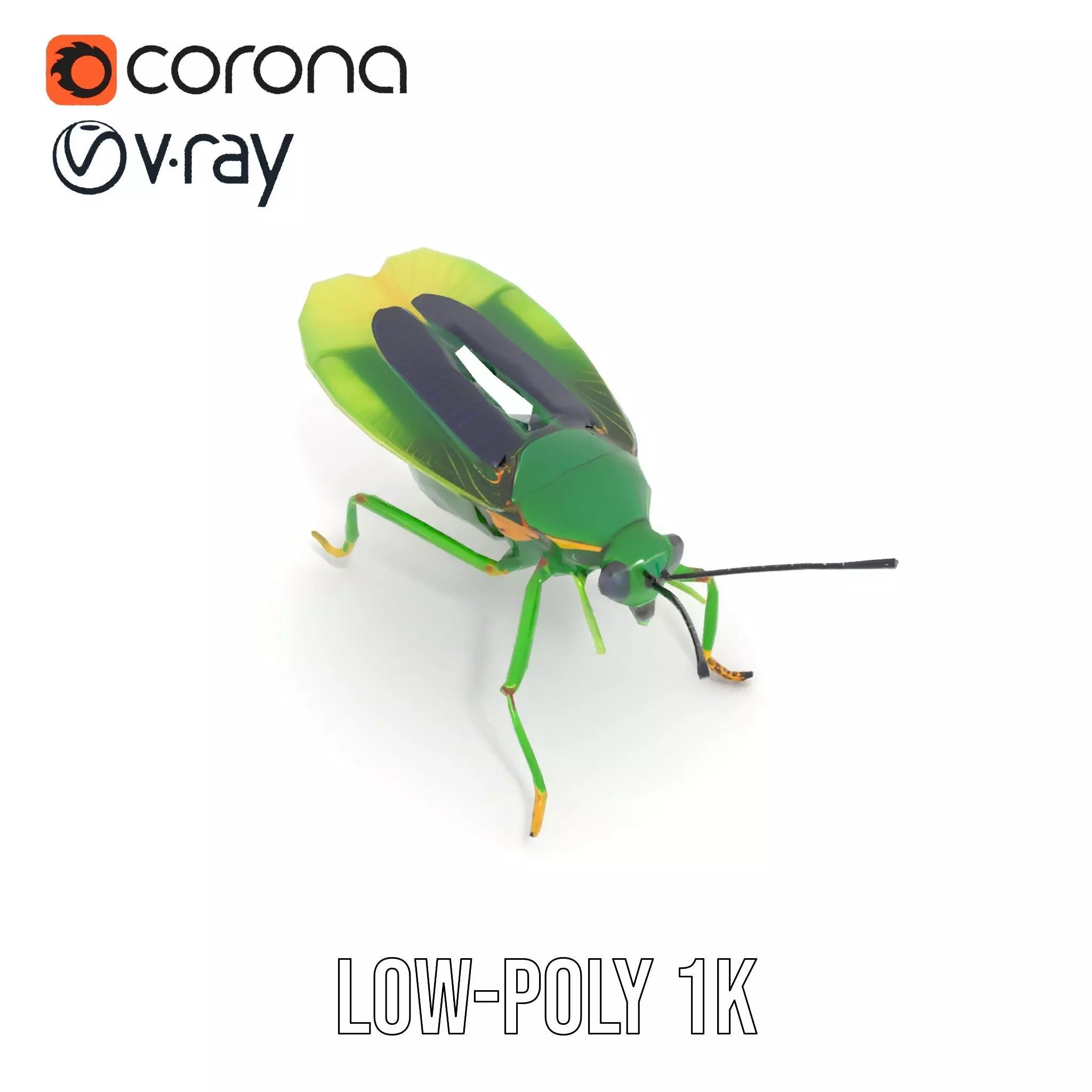 Green Insect Drone model pack Low-poly 3D model_22