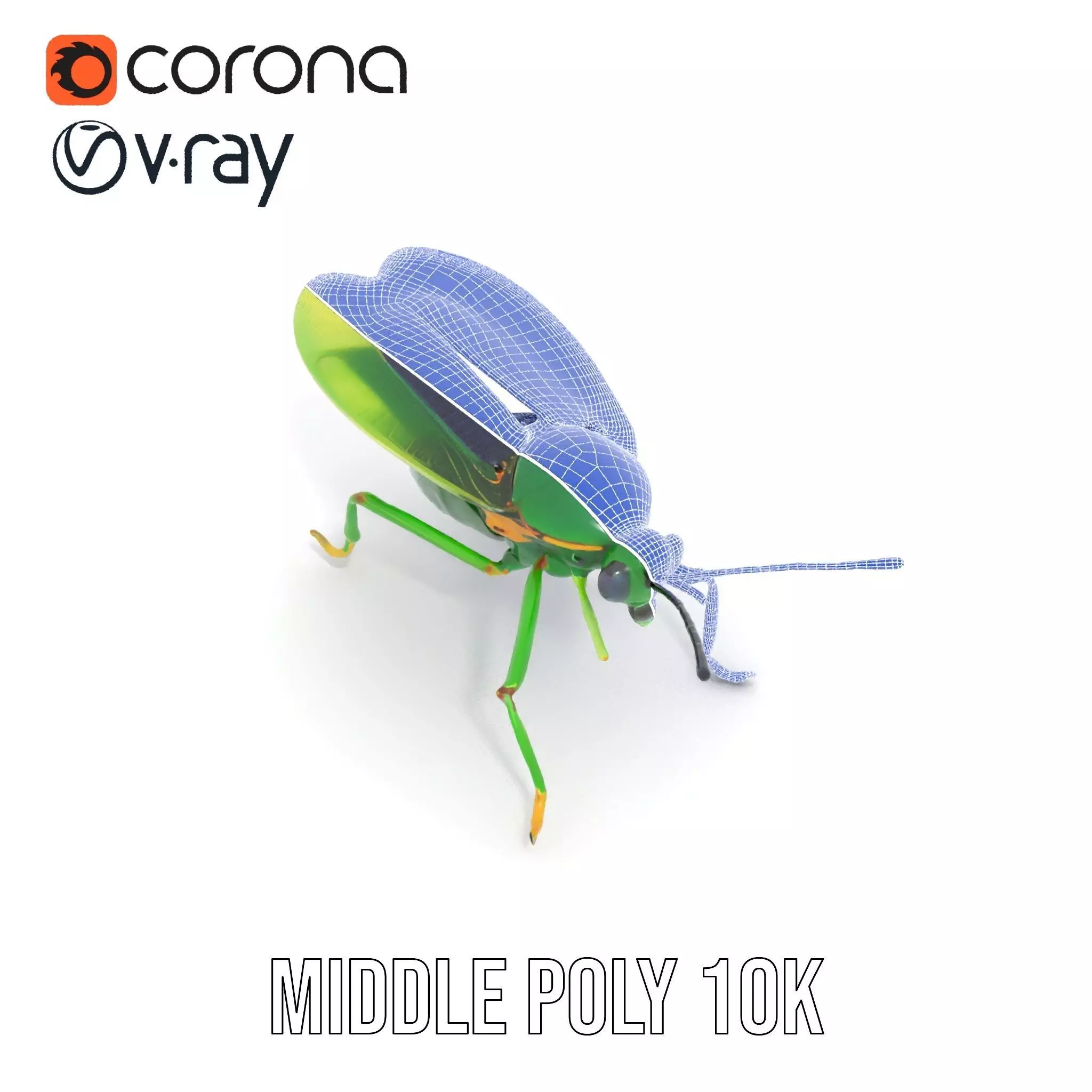 Green Insect Drone model pack Low-poly 3D model_13