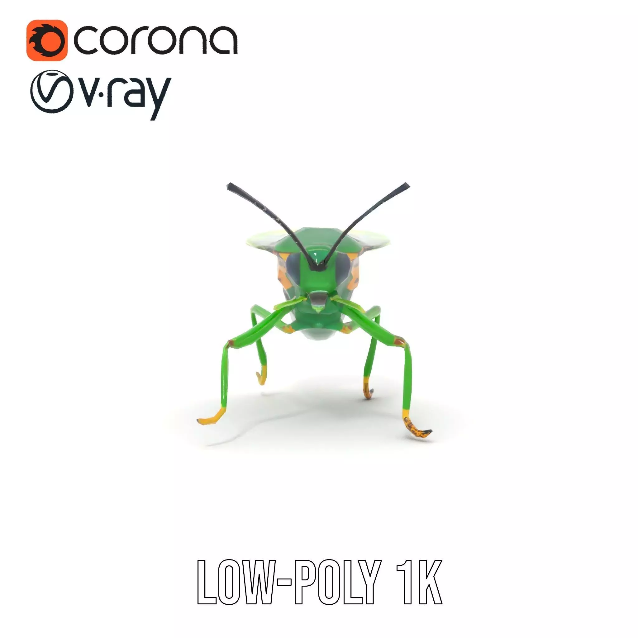 Green Insect Drone model pack Low-poly 3D model_31