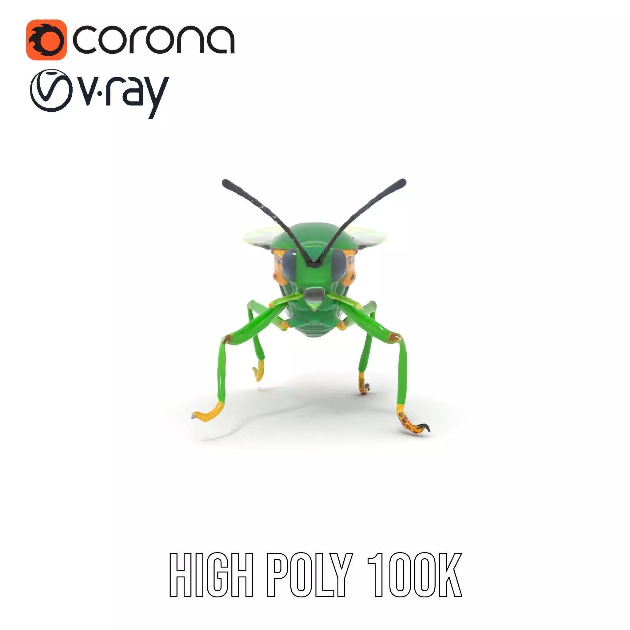 Green Insect Drone model pack Low-poly 3D model_26