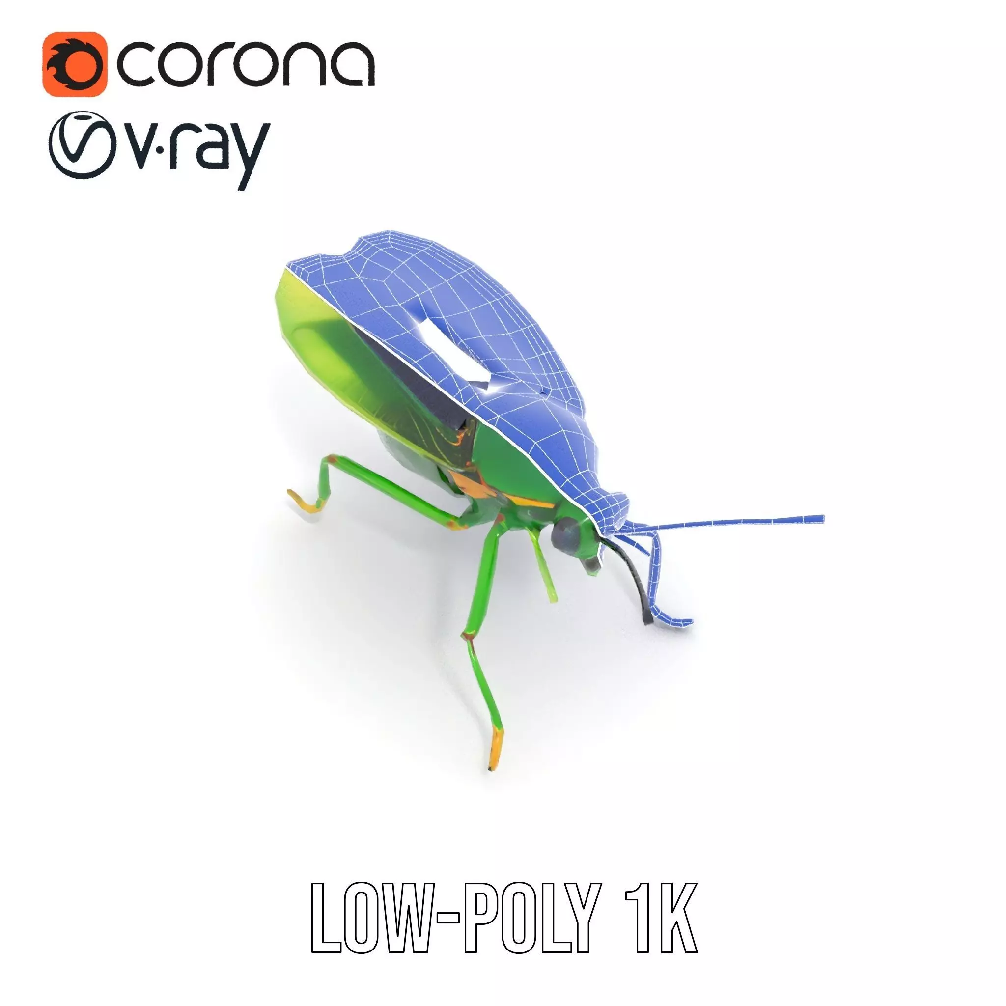 Green Insect Drone model pack Low-poly 3D model_19