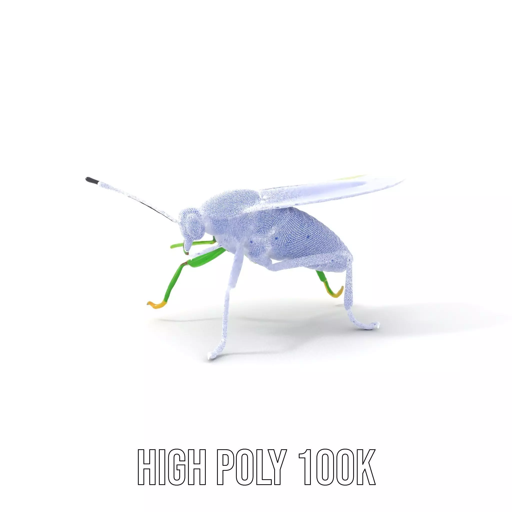 Green Insect Drone model pack Low-poly 3D model_4