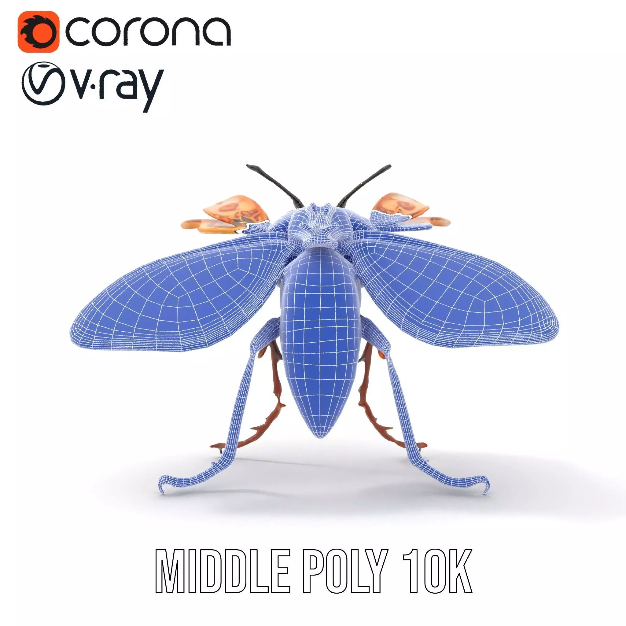 Steampunk Cicada model pack Low-poly 3D model_16