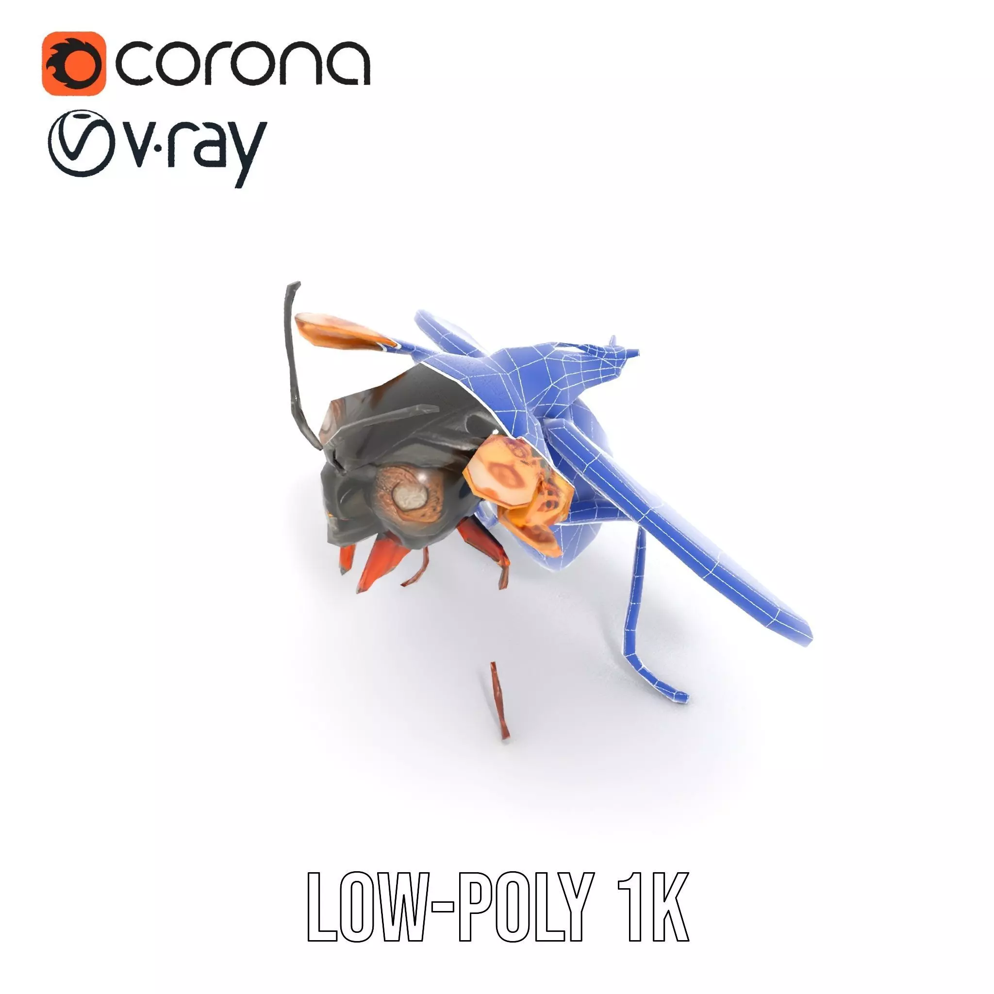 Steampunk Cicada model pack Low-poly 3D model_25