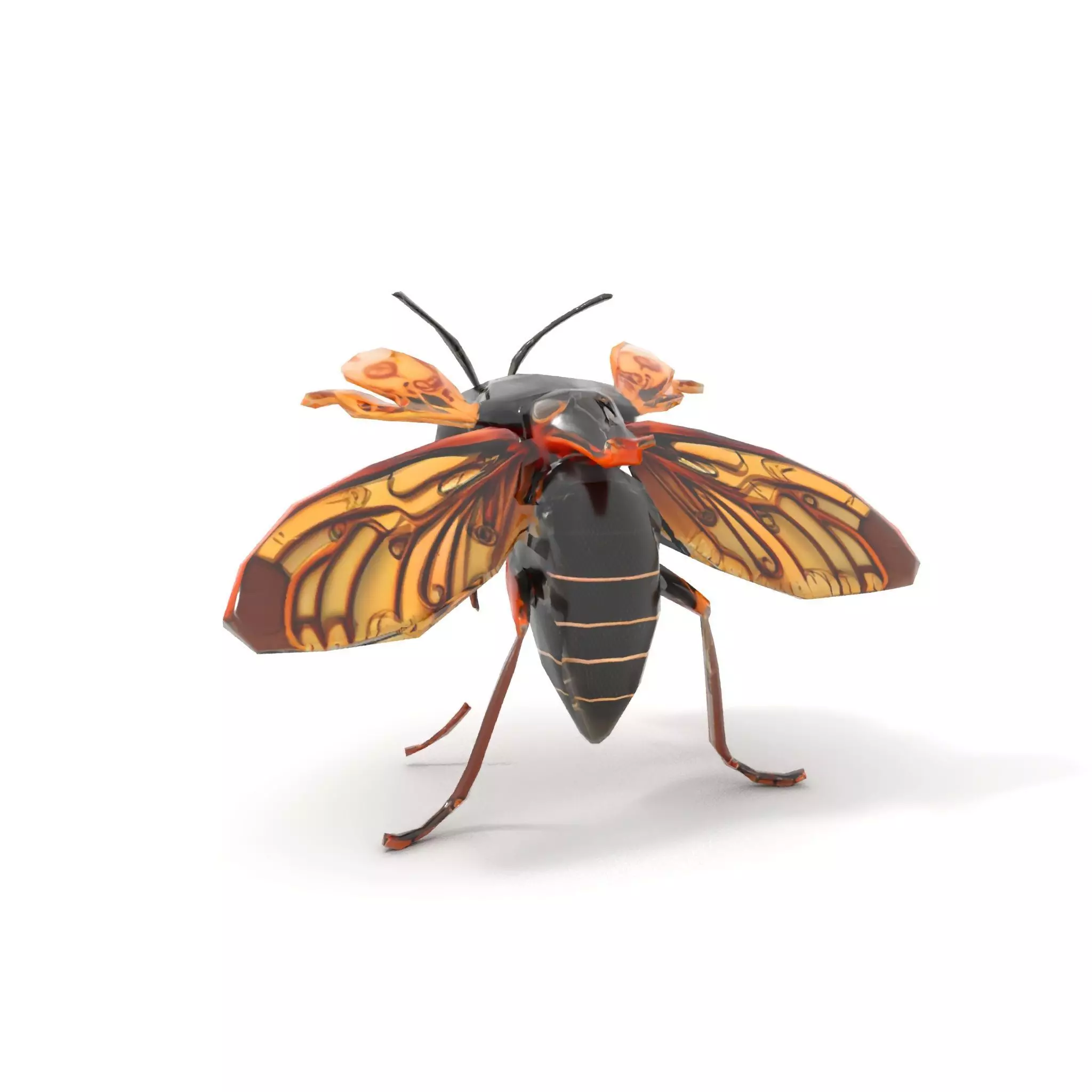Steampunk Cicada model pack Low-poly 3D model_17