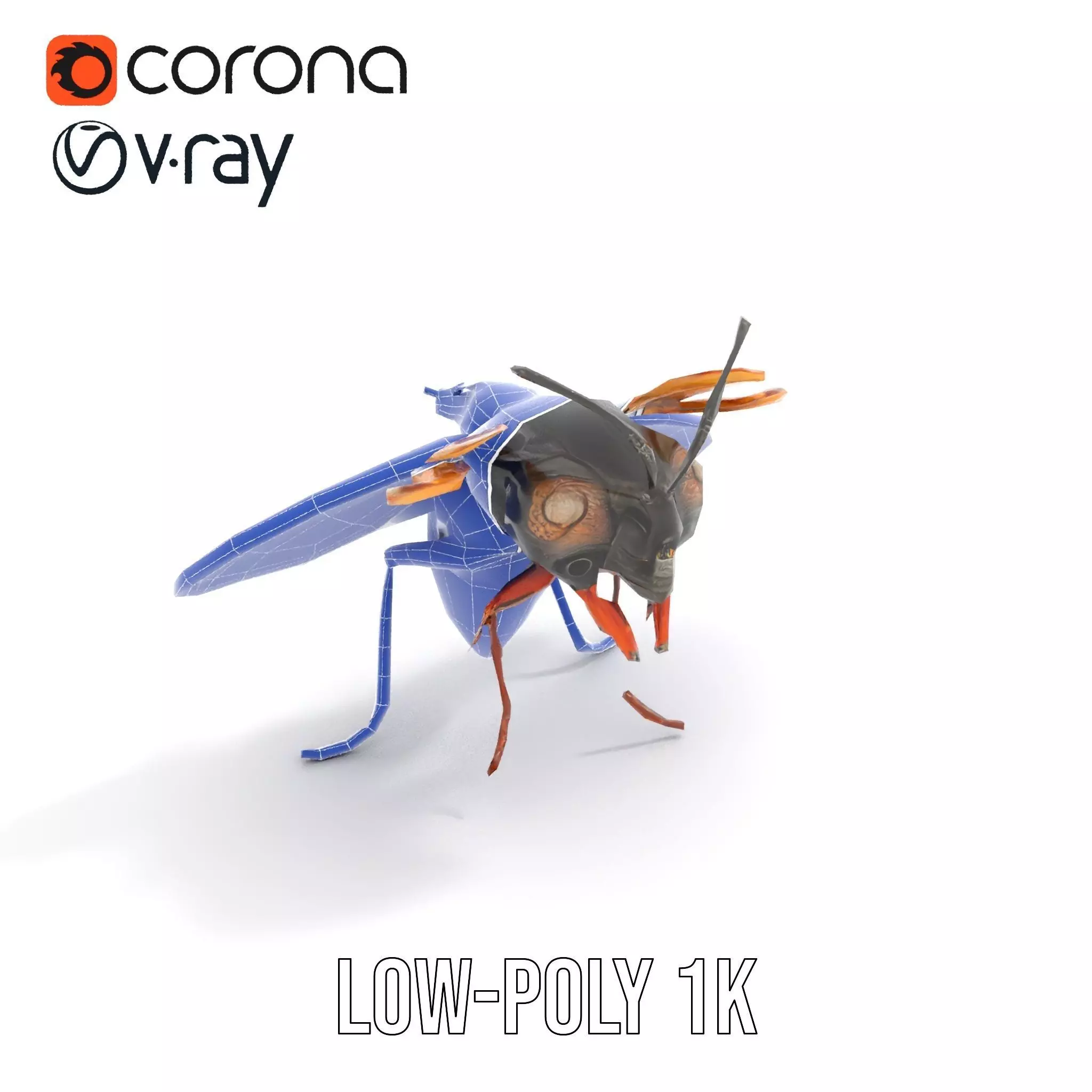 Steampunk Cicada model pack Low-poly 3D model_7