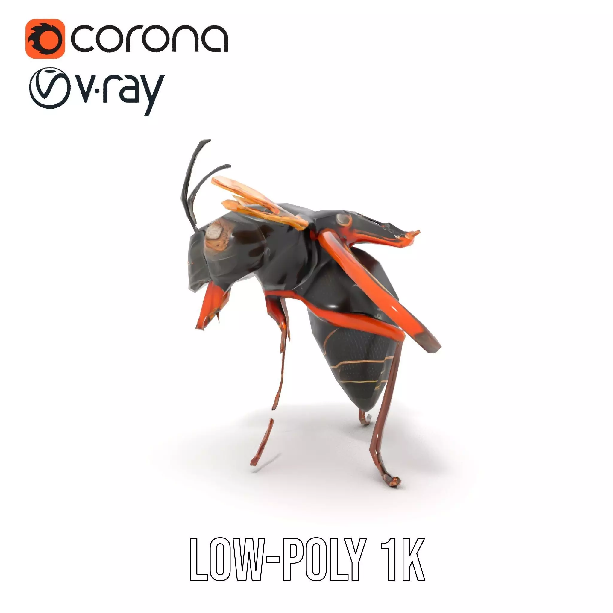 Steampunk Cicada model pack Low-poly 3D model_22