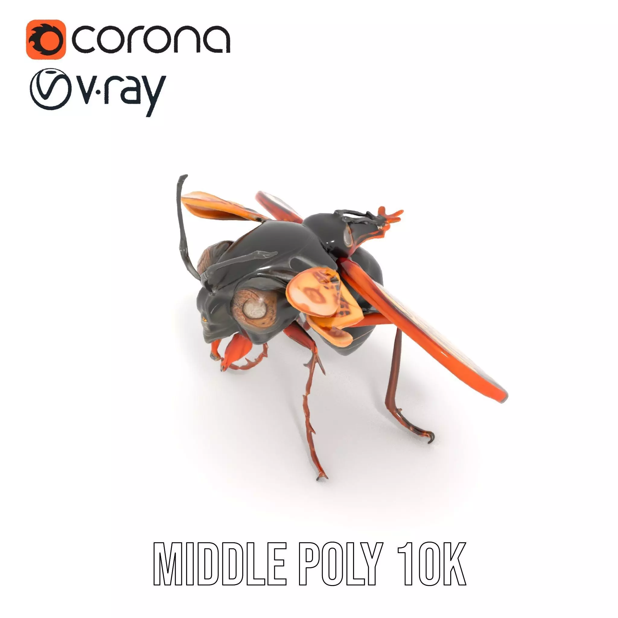 Steampunk Cicada model pack Low-poly 3D model_18