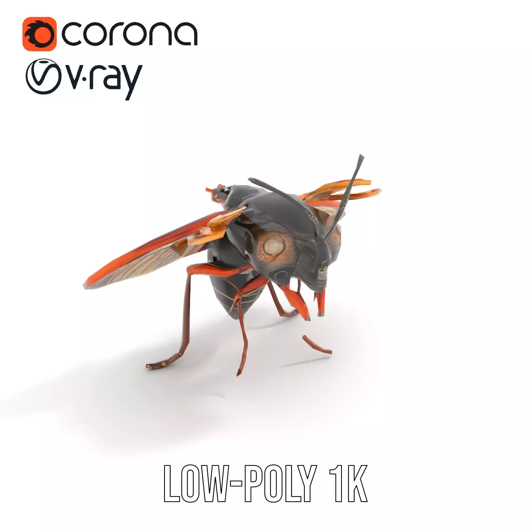 Steampunk Cicada model pack Low-poly 3D model_19