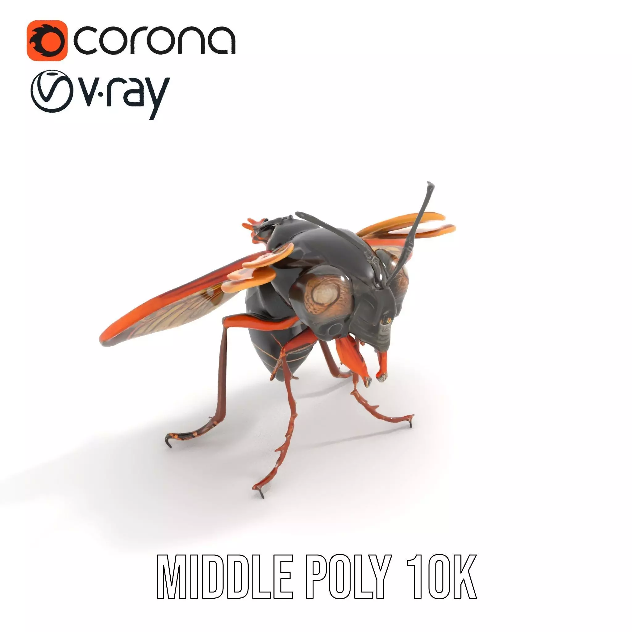 Steampunk Cicada model pack Low-poly 3D model_6