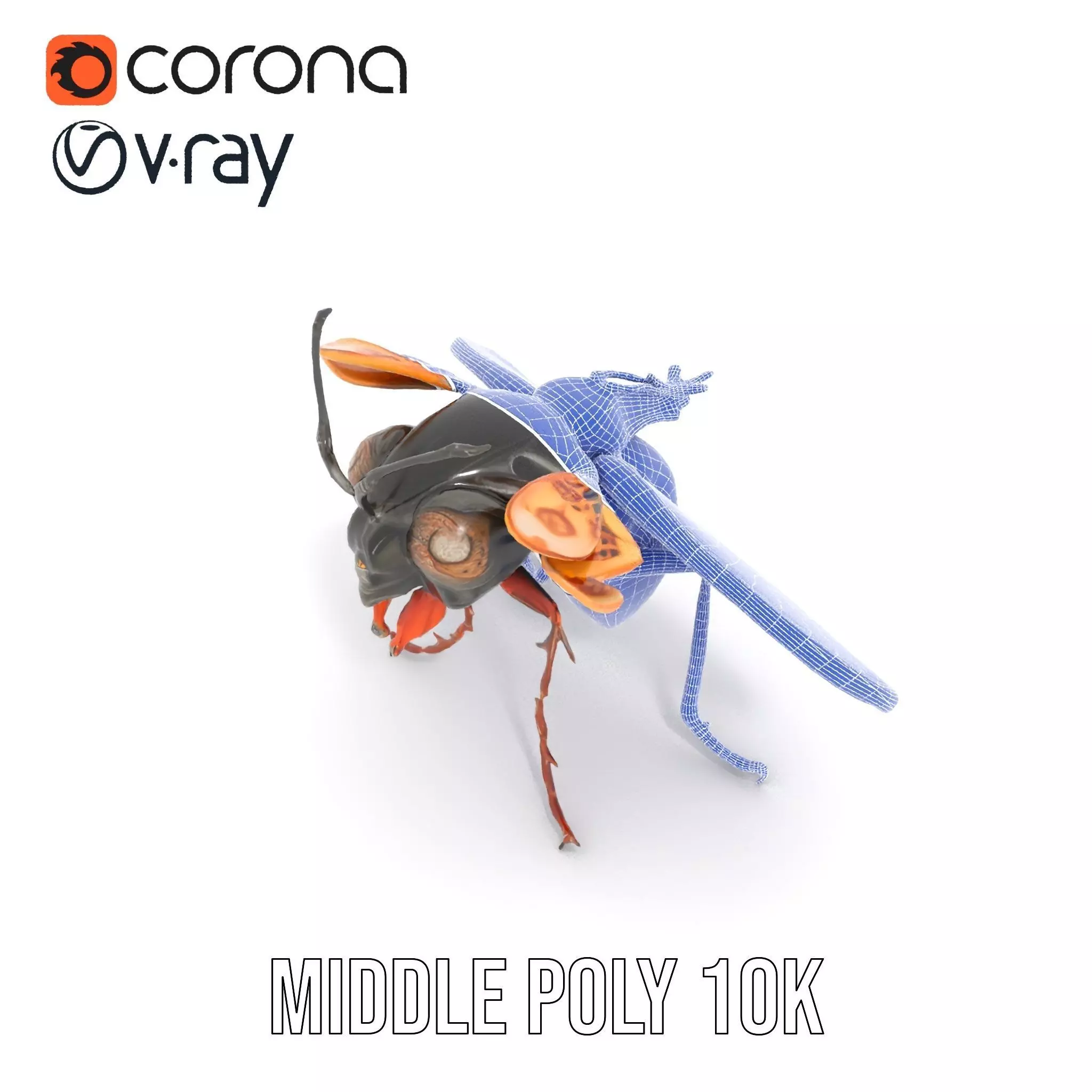 Steampunk Cicada model pack Low-poly 3D model_24