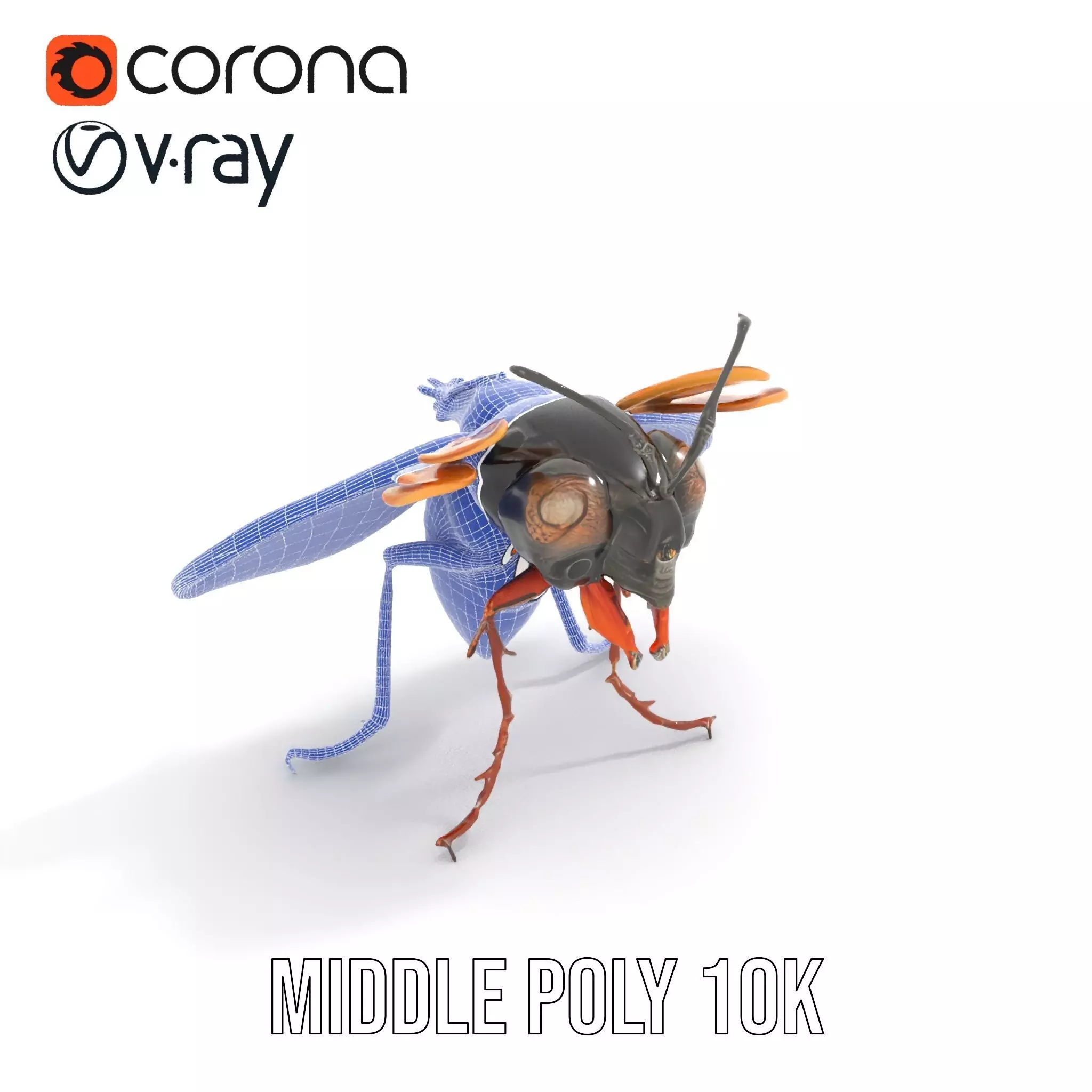 Steampunk Cicada model pack Low-poly 3D model_30