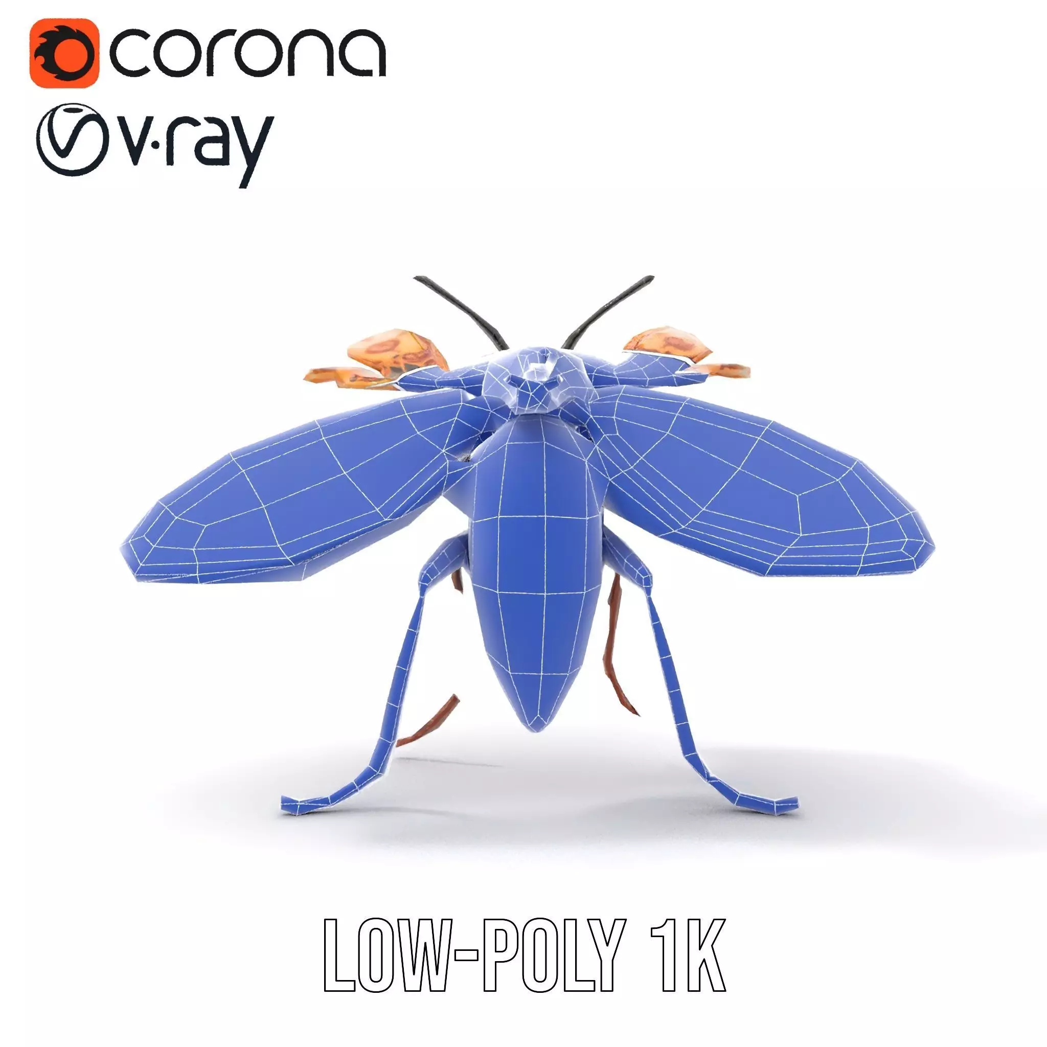 Steampunk Cicada model pack Low-poly 3D model_28