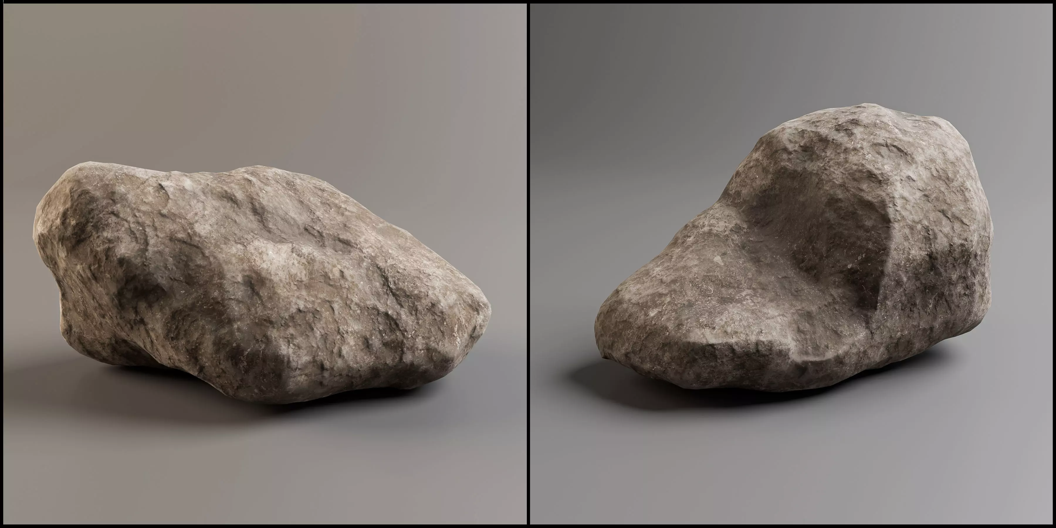30 Low poly Rock Collection 3D model_1