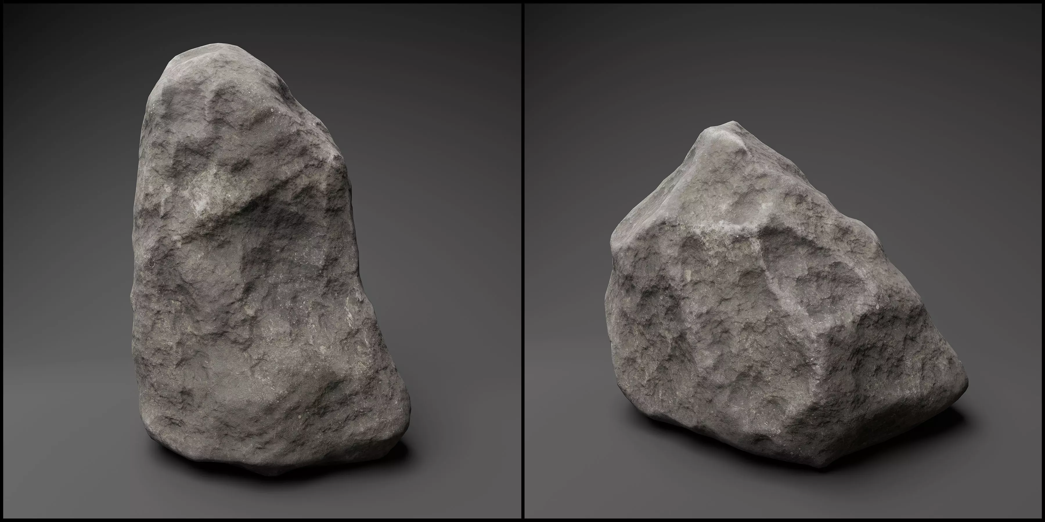 30 Low poly Rock Collection 3D model_10