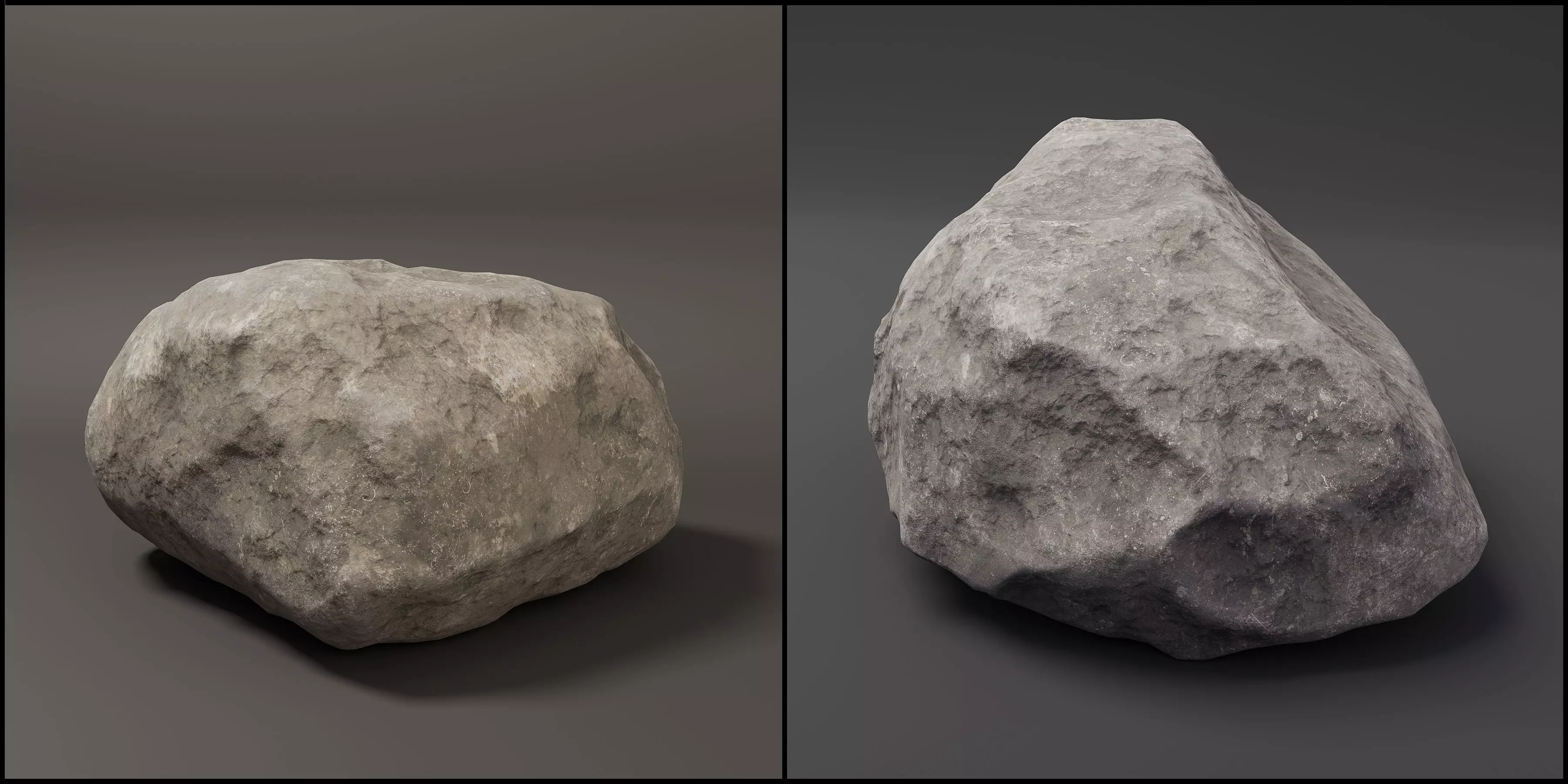 30 Low poly Rock Collection 3D model_9