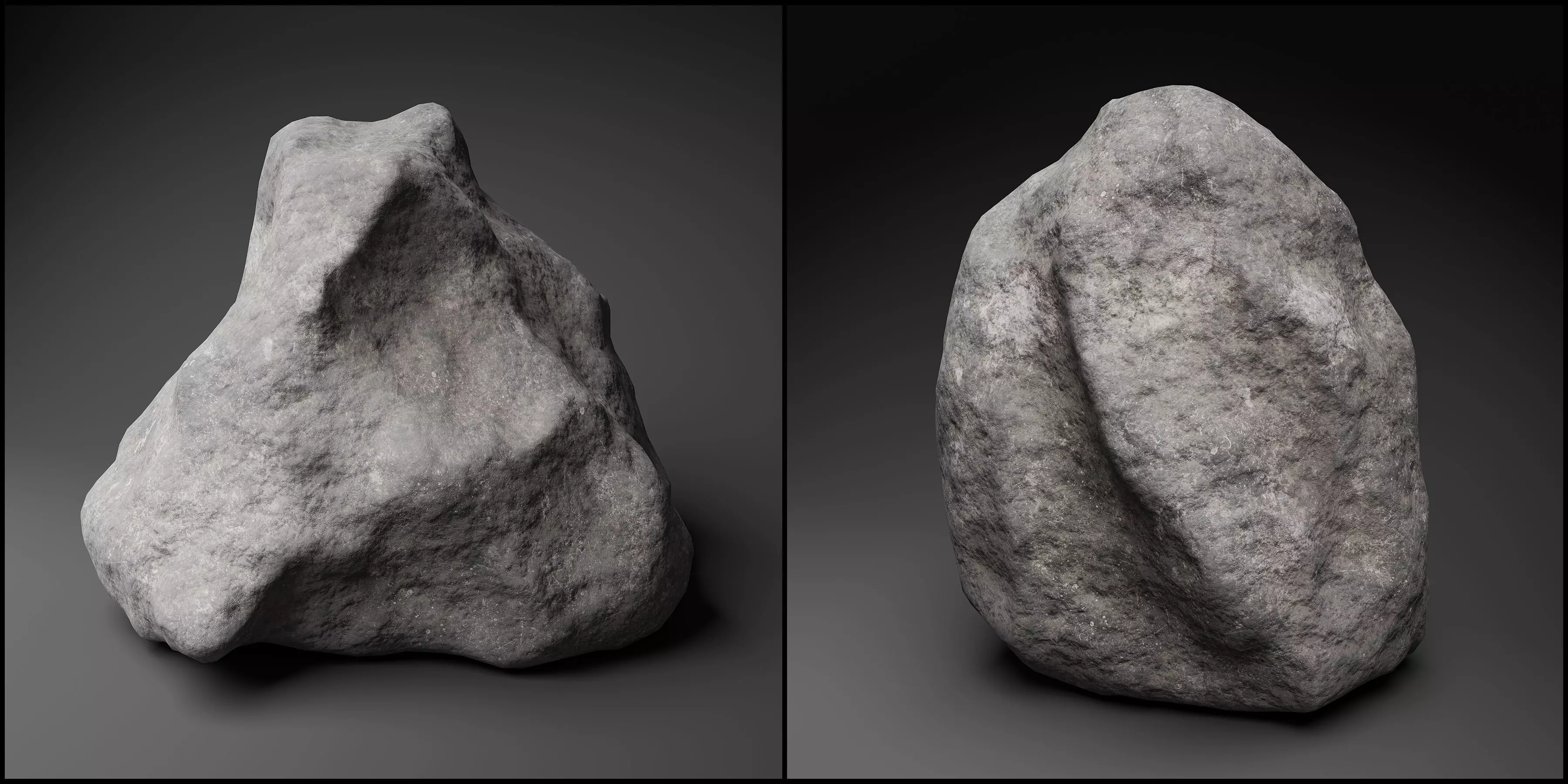 30 Low poly Rock Collection 3D model_15