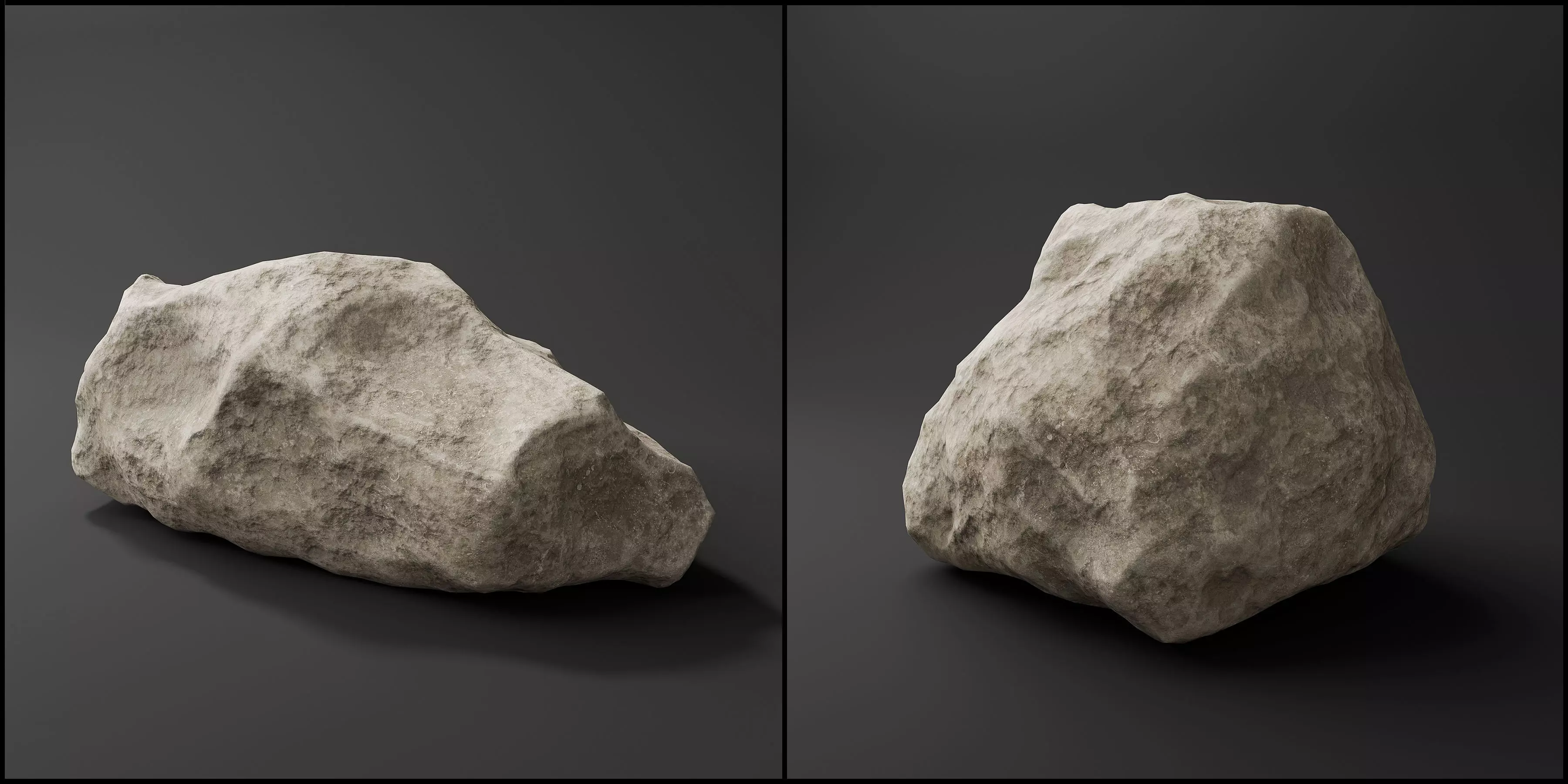 30 Low poly Rock Collection 3D model_7