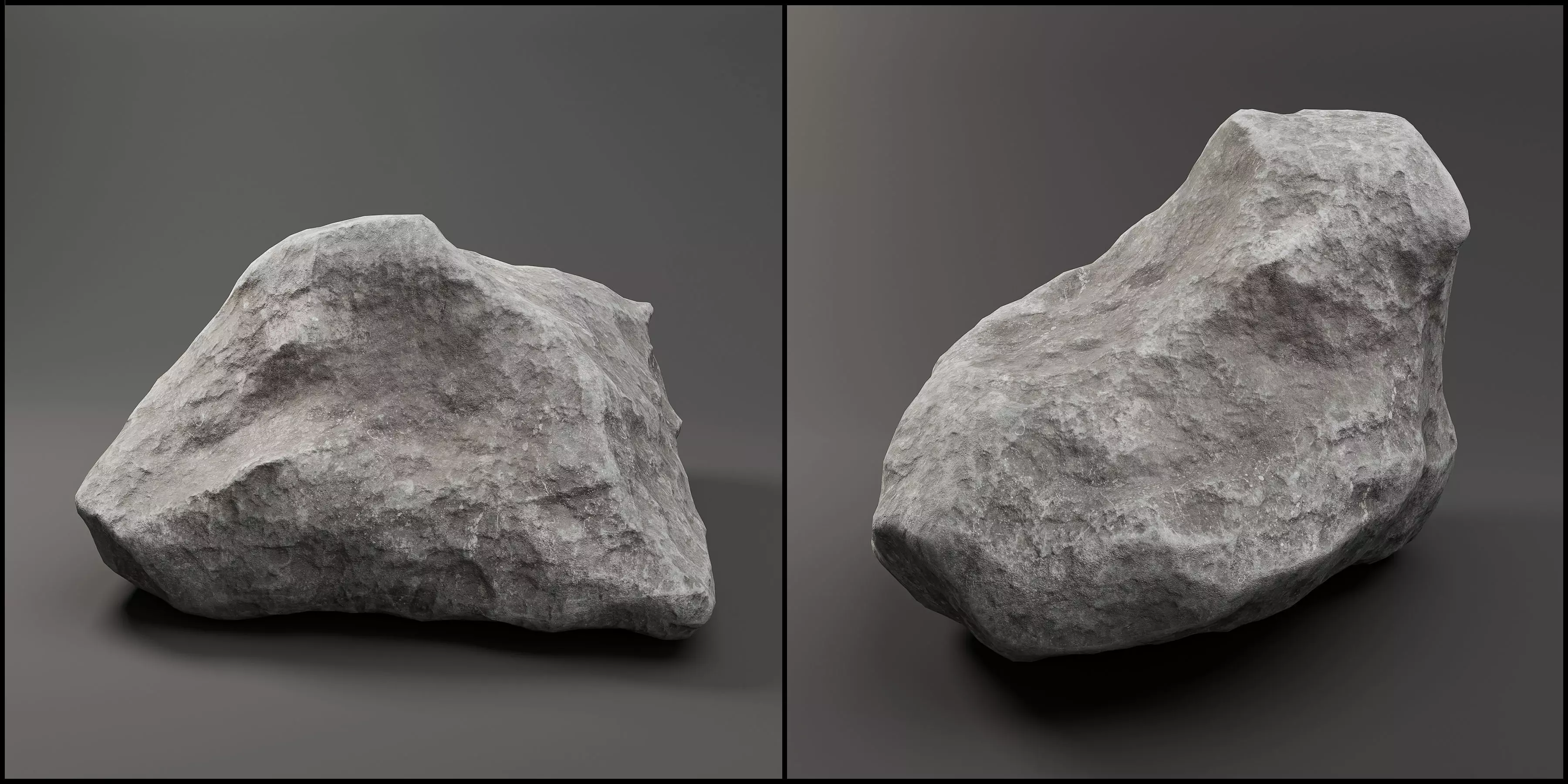 30 Low poly Rock Collection 3D model_5