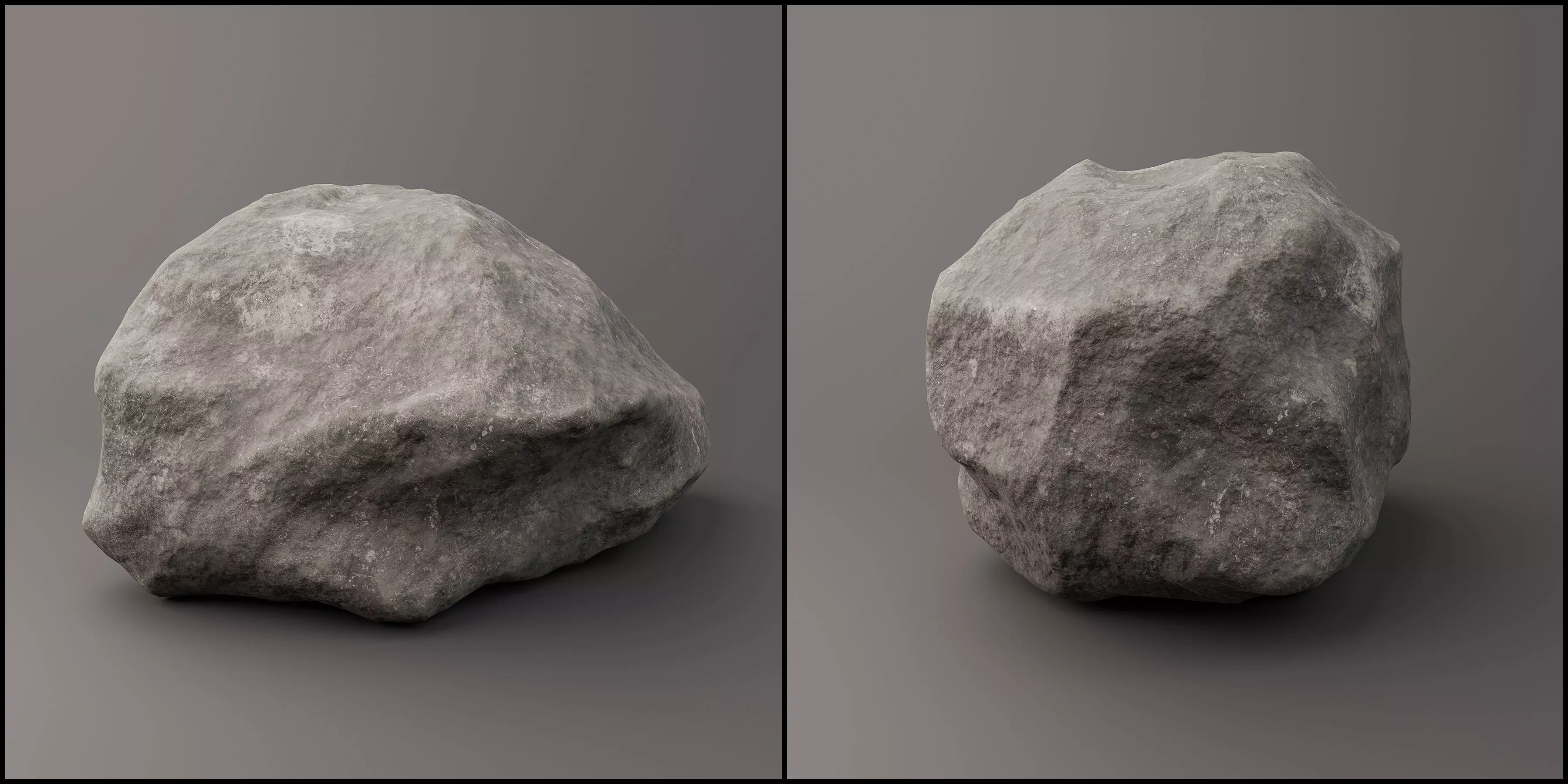 30 Low poly Rock Collection 3D model_11