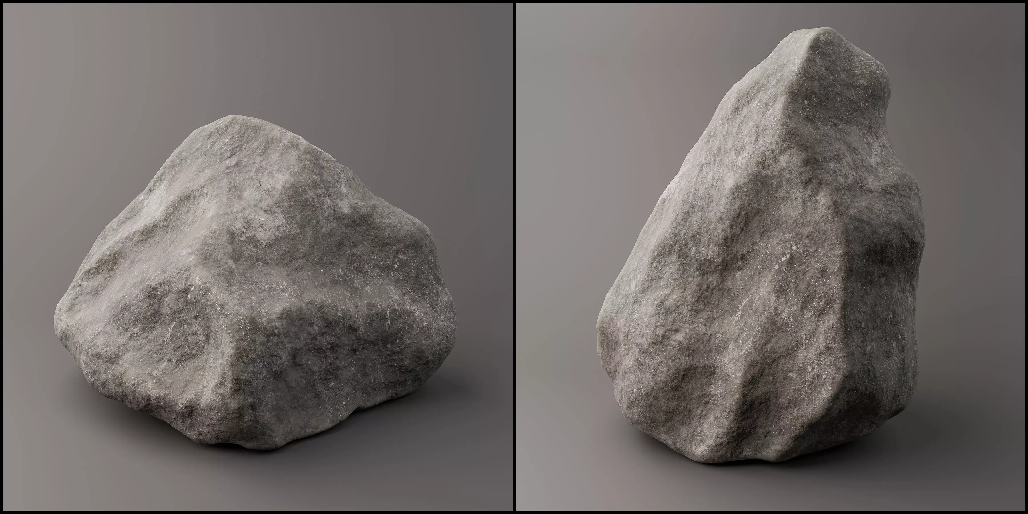 30 Low poly Rock Collection 3D model_12