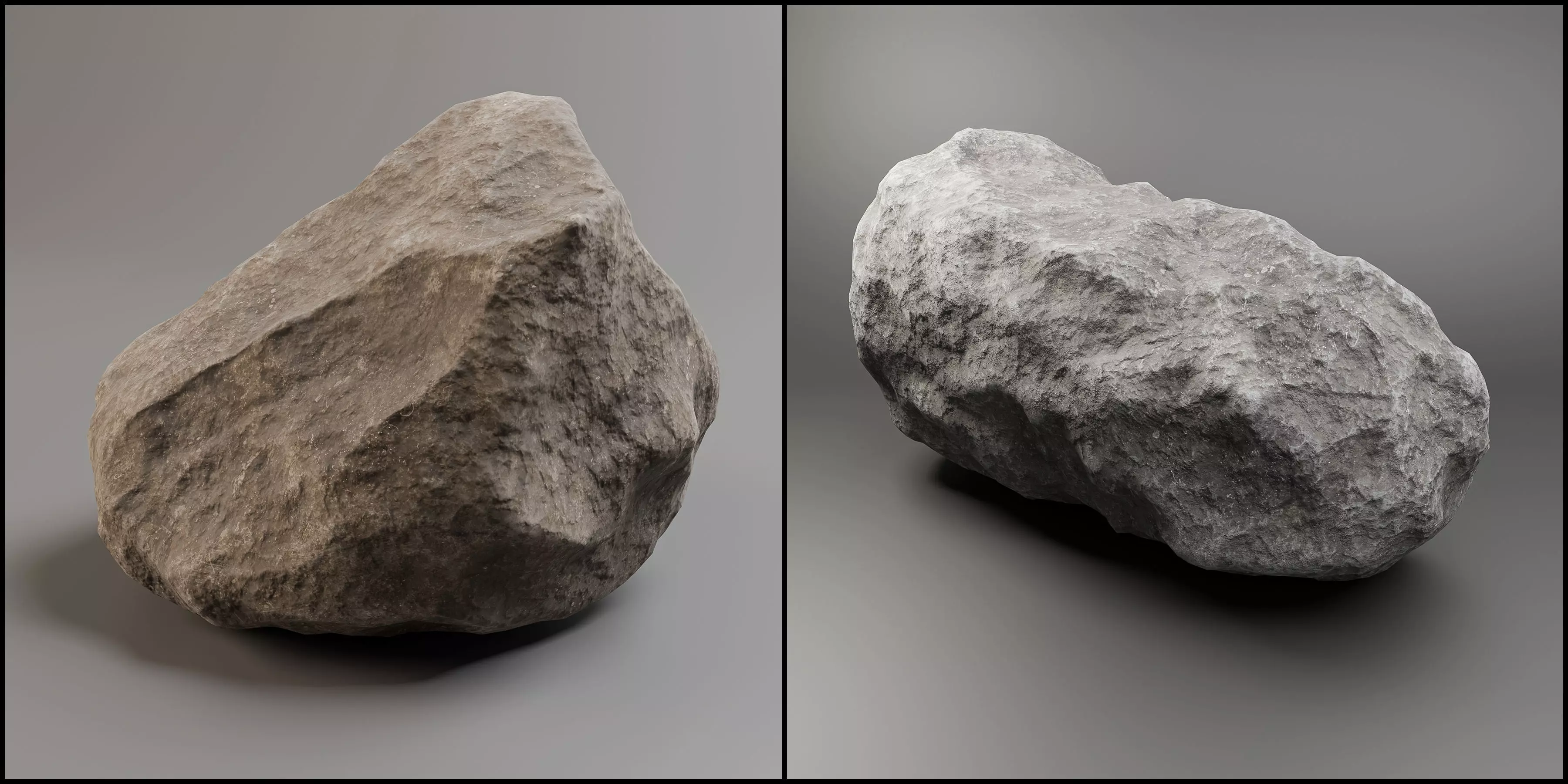 30 Low poly Rock Collection 3D model_3