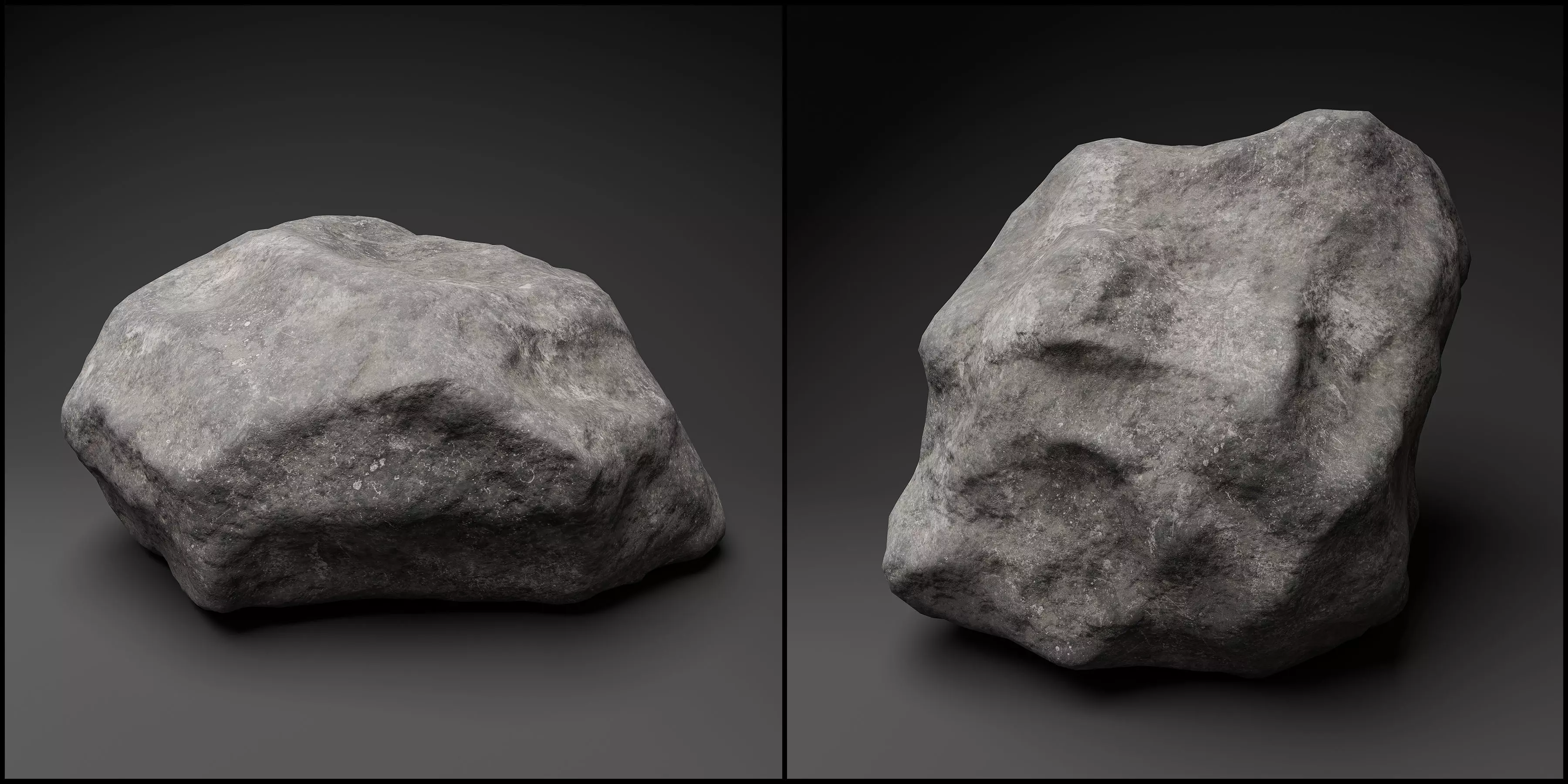 30 Low poly Rock Collection 3D model_14