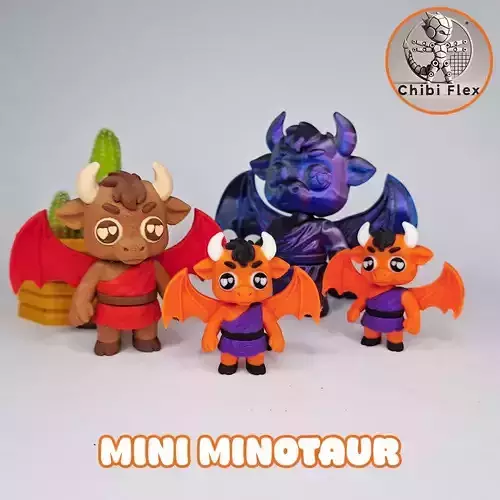 Flexi Mini Minotaur Print In Place No Supports