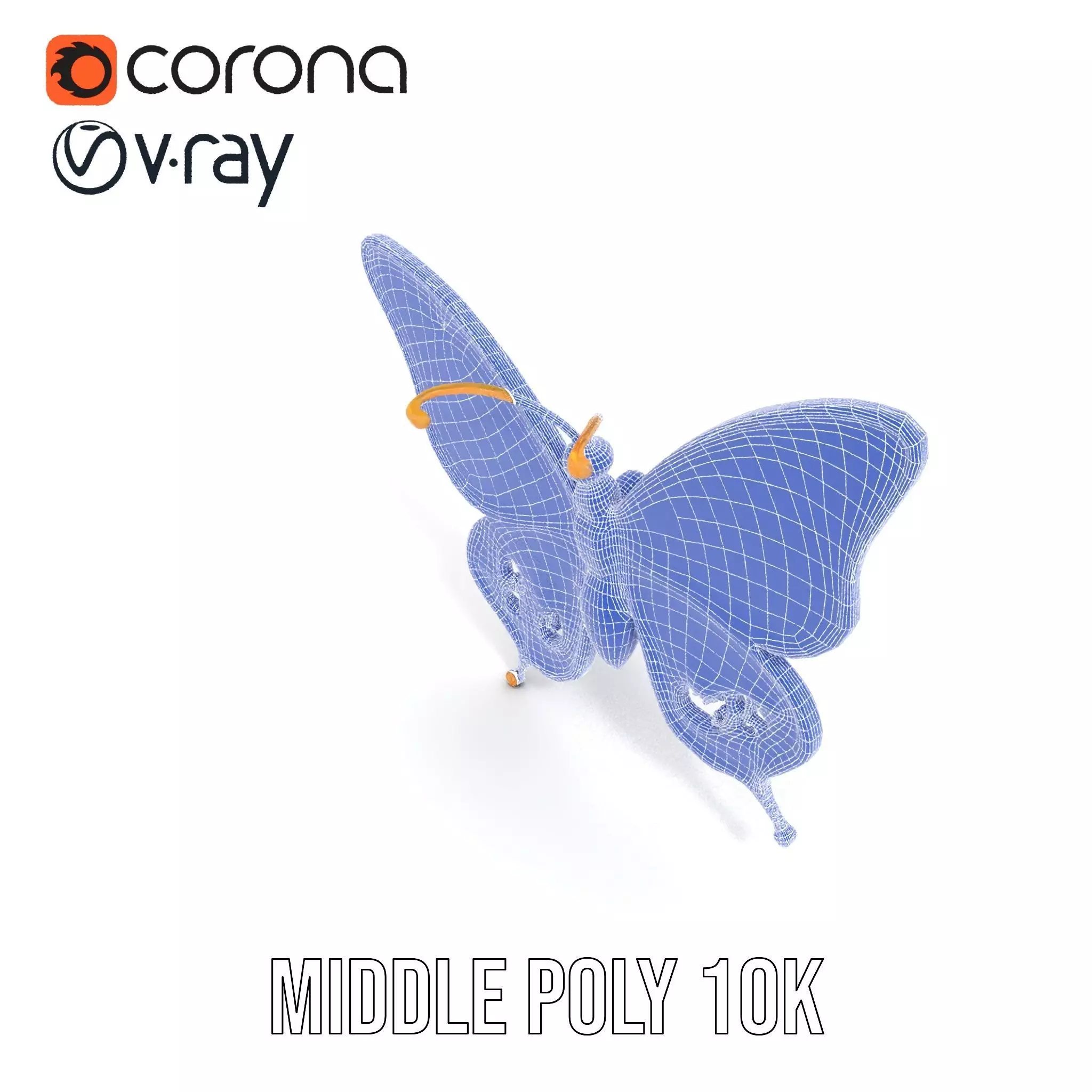 Golden Jewel Butterfly model pack Low-poly 3D model_24