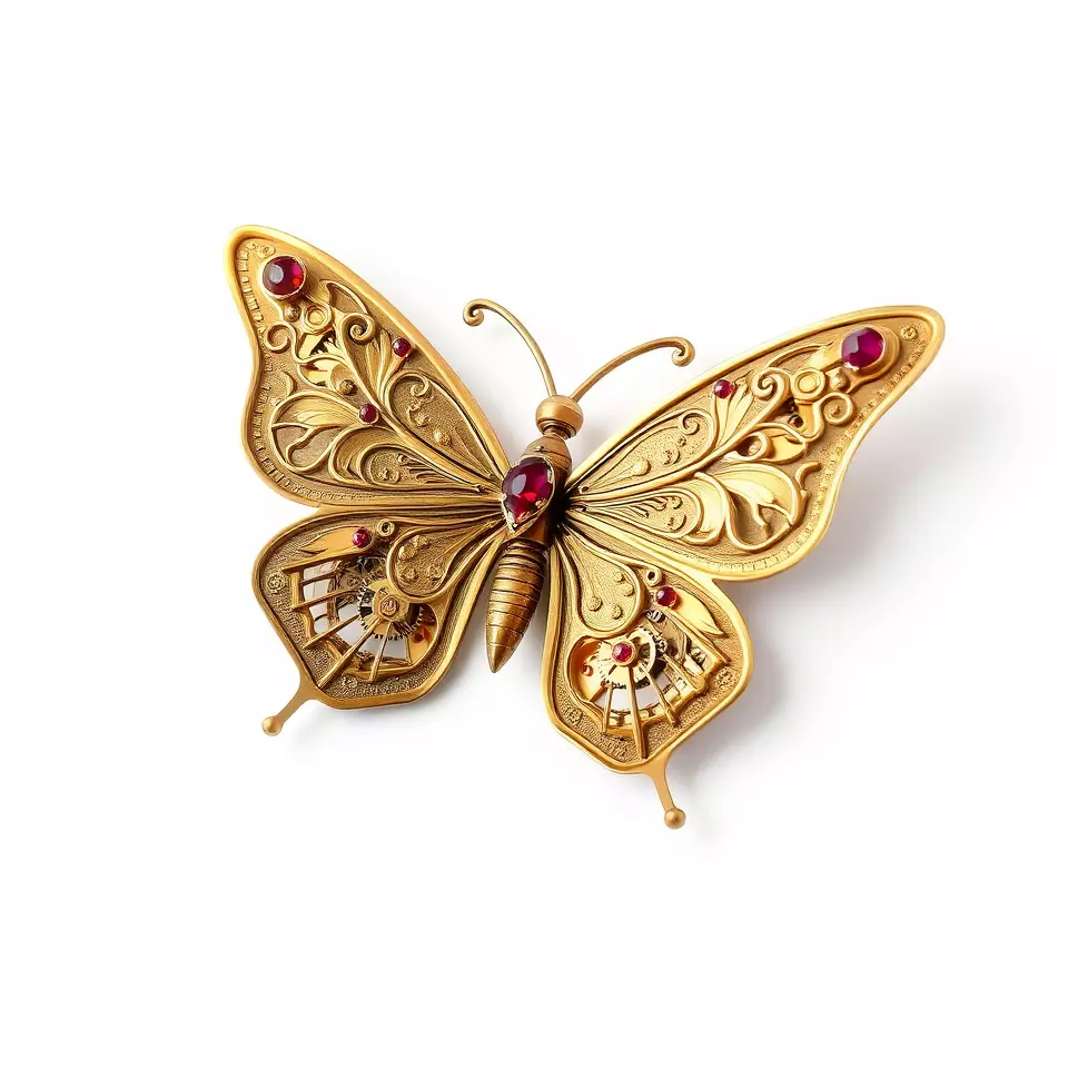 Golden Jewel Butterfly model pack Low-poly 3D model_2