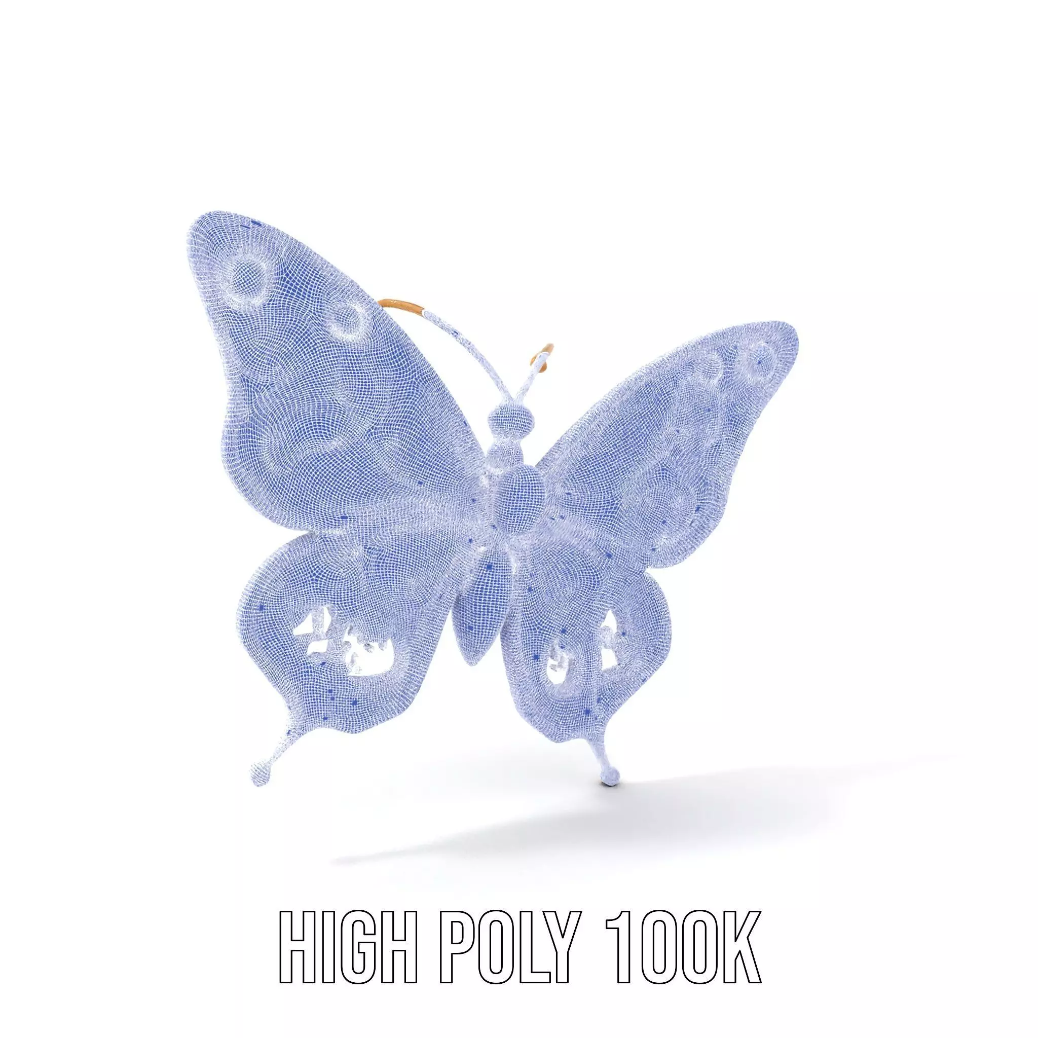 Golden Jewel Butterfly model pack Low-poly 3D model_4