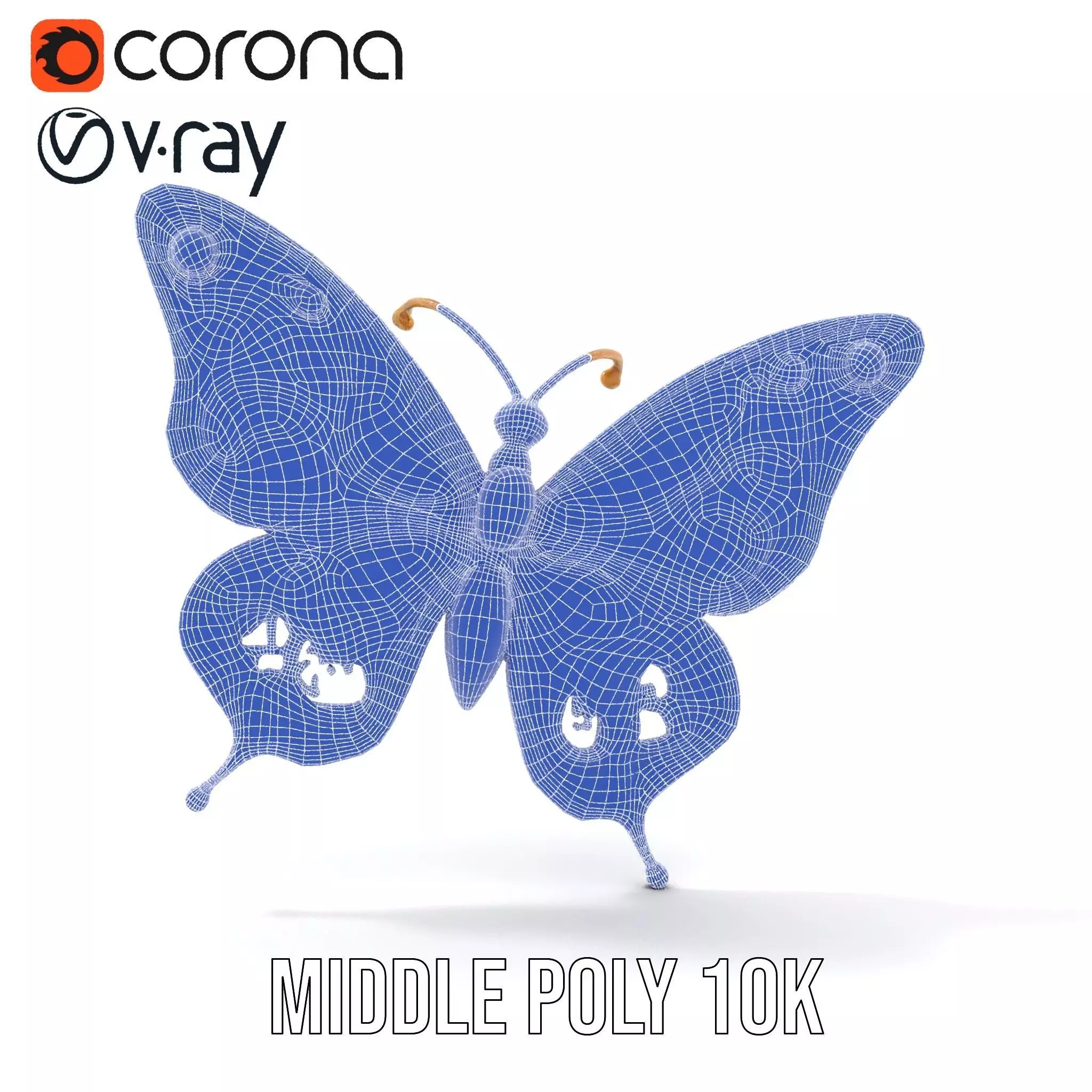 Golden Jewel Butterfly model pack Low-poly 3D model_27