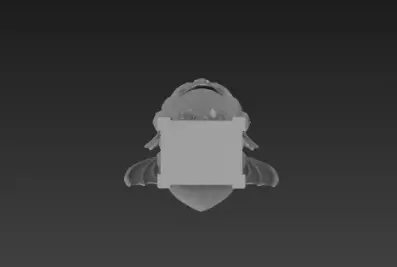 3D Model of Gray Gargoyle Gothic Statue Halloween Horror Decor 3D print model_28