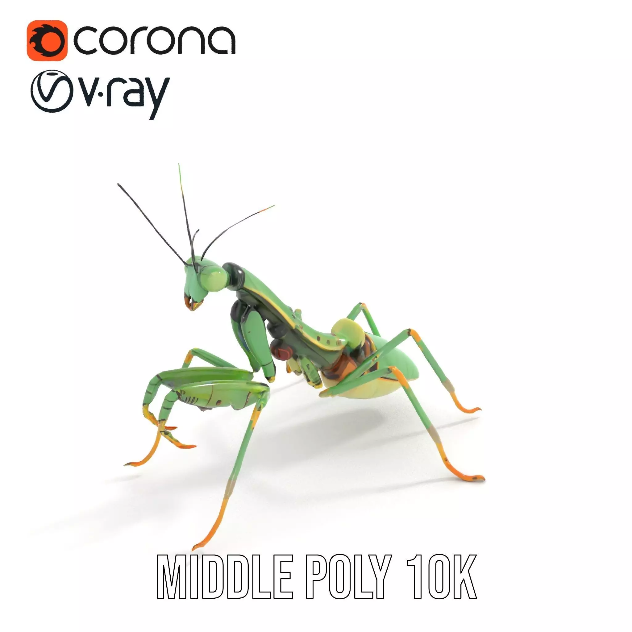 Mechanical Mantis model pack Low-poly 3D model_16