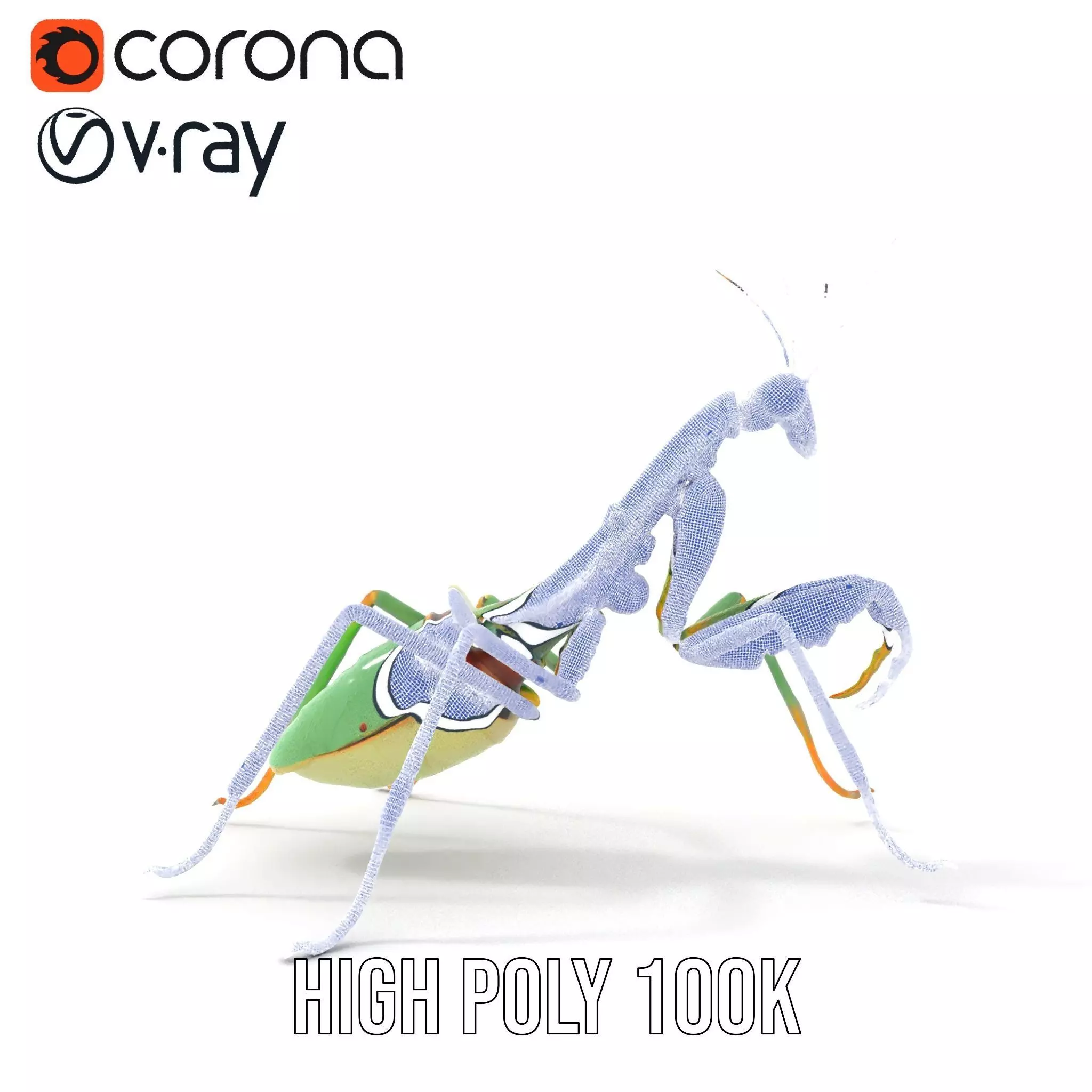 Mechanical Mantis model pack Low-poly 3D model_34