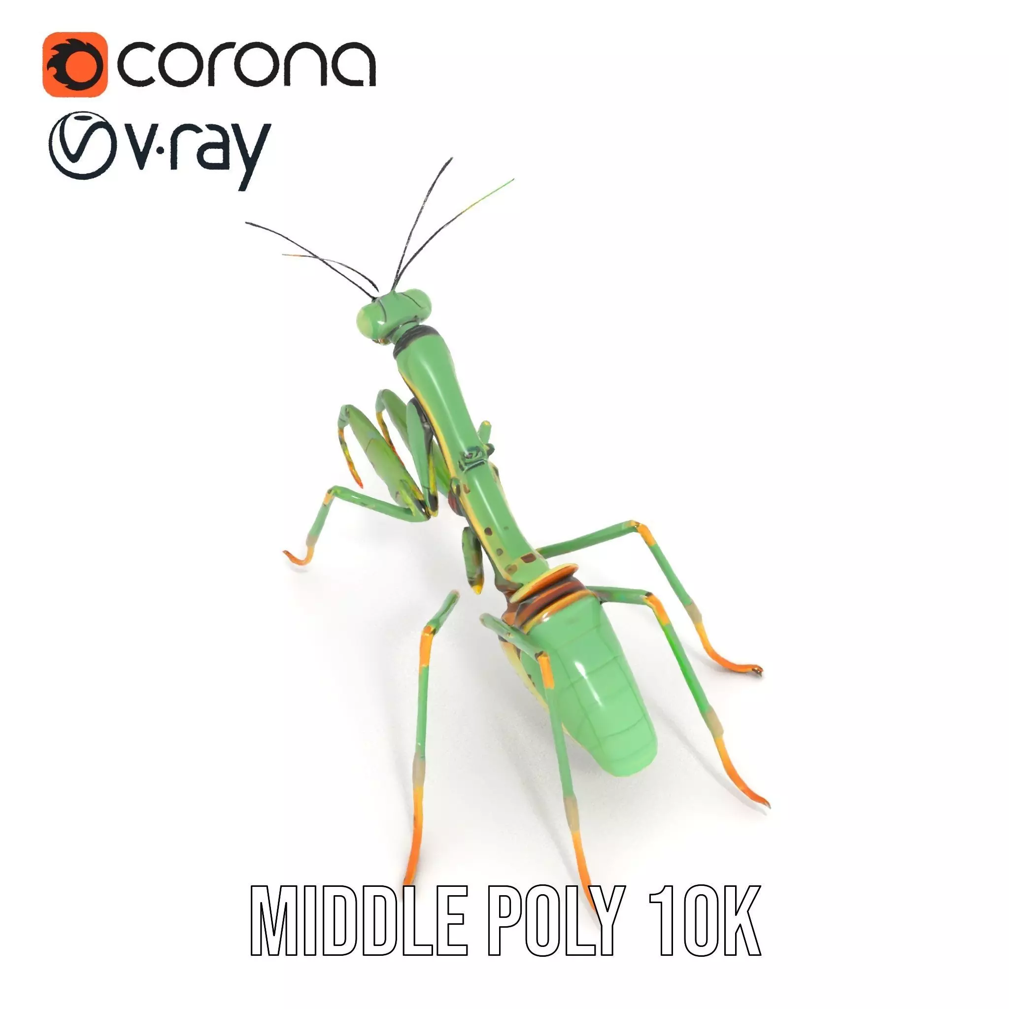 Mechanical Mantis model pack Low-poly 3D model_6