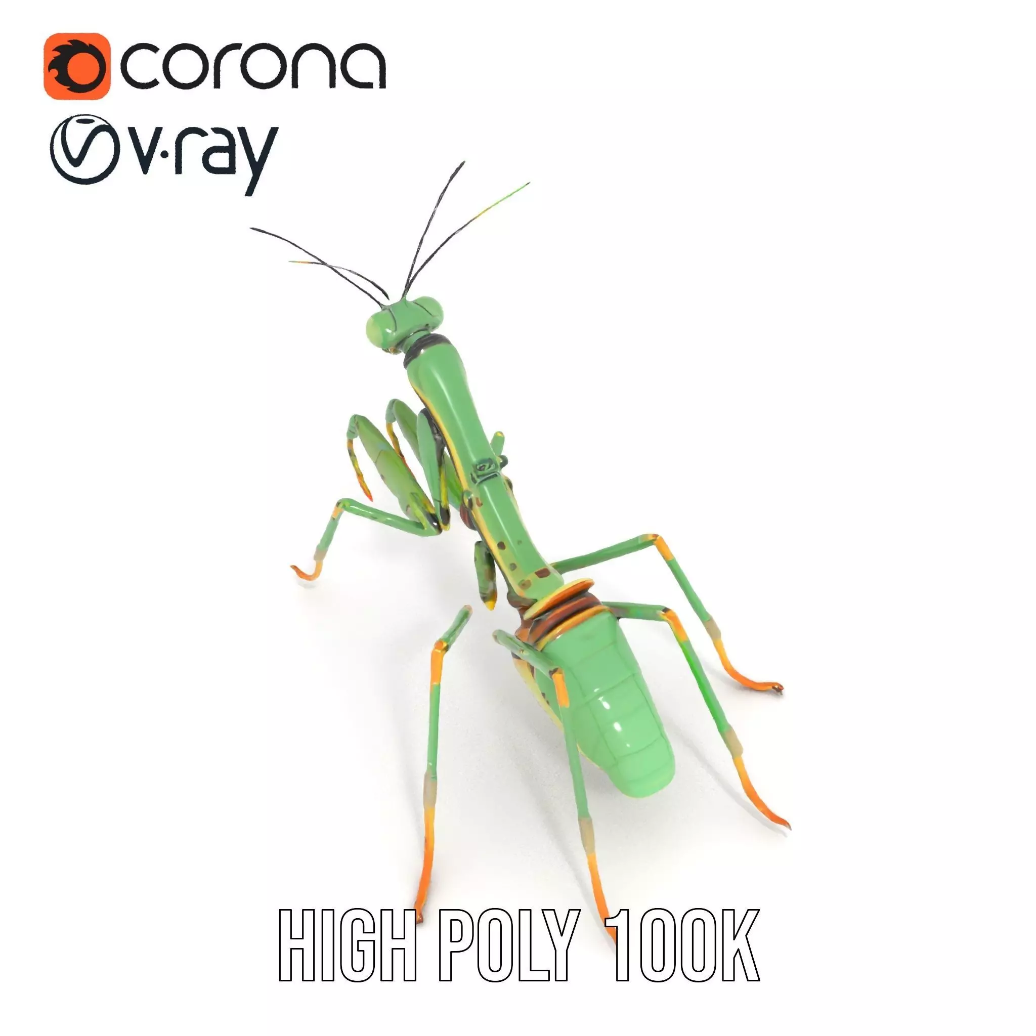 Mechanical Mantis model pack Low-poly 3D model_18