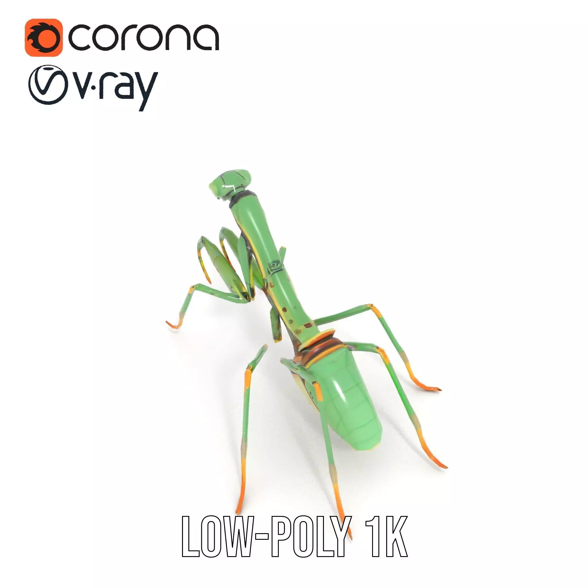 Mechanical Mantis model pack Low-poly 3D model_31