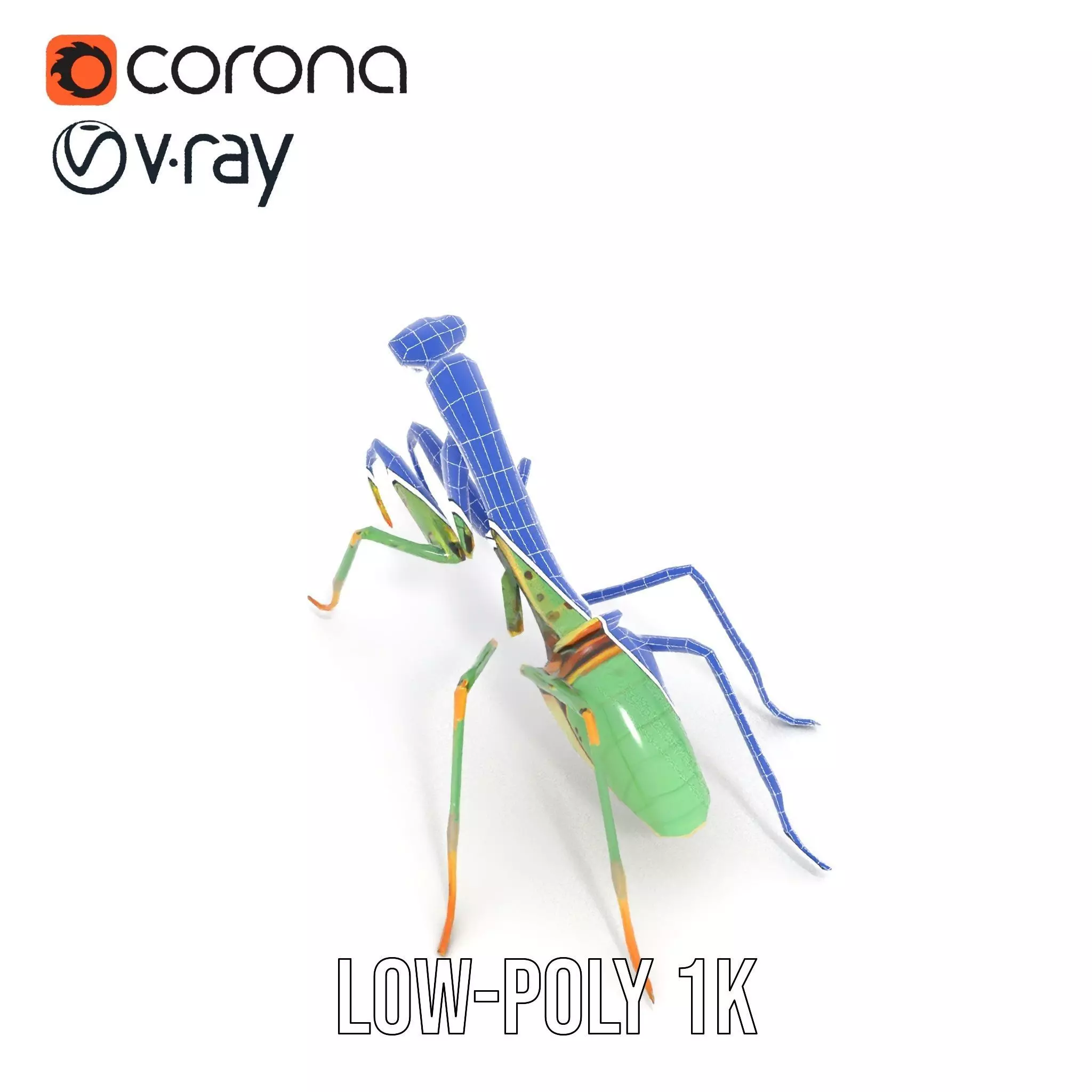 Mechanical Mantis model pack Low-poly 3D model_29