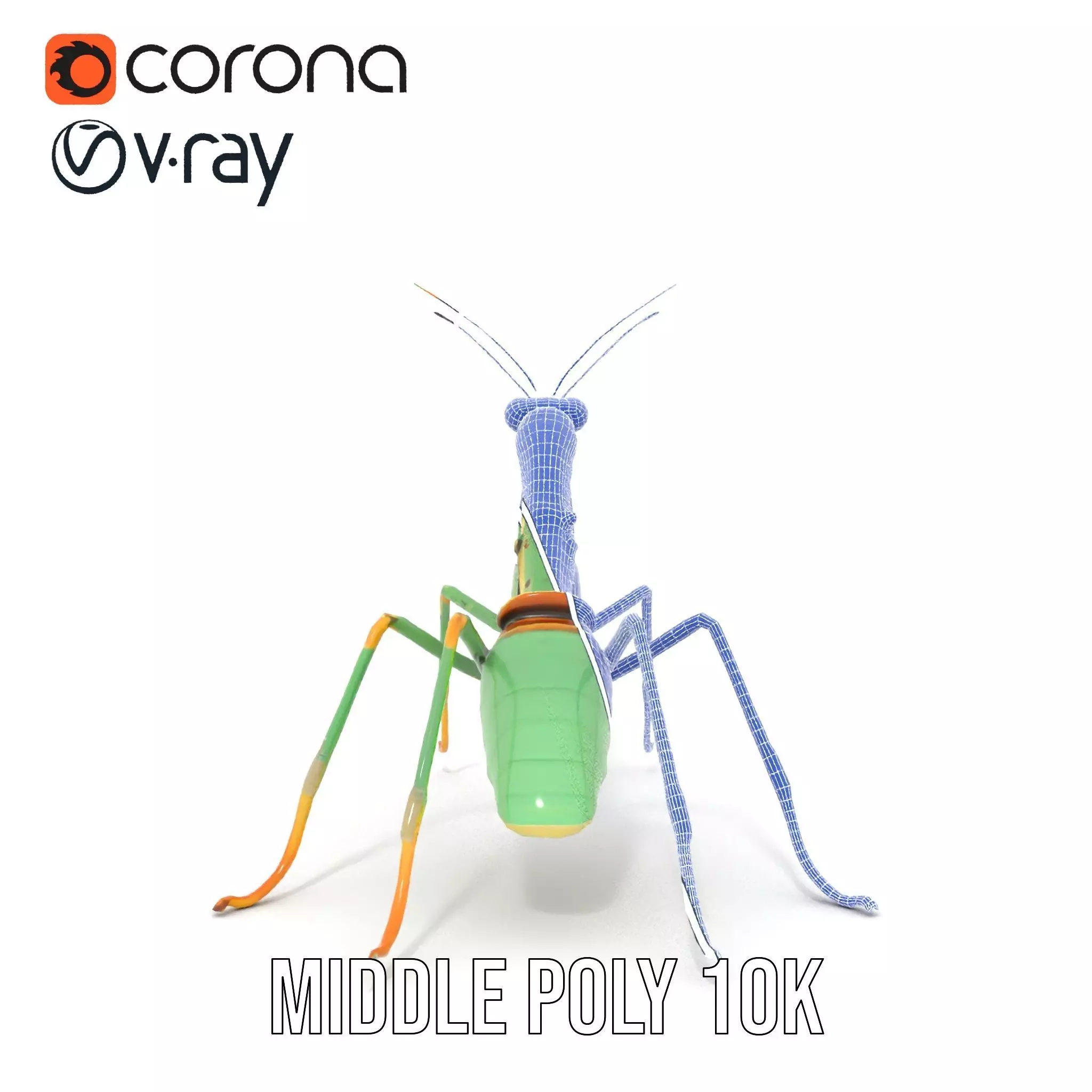 Mechanical Mantis model pack Low-poly 3D model_19