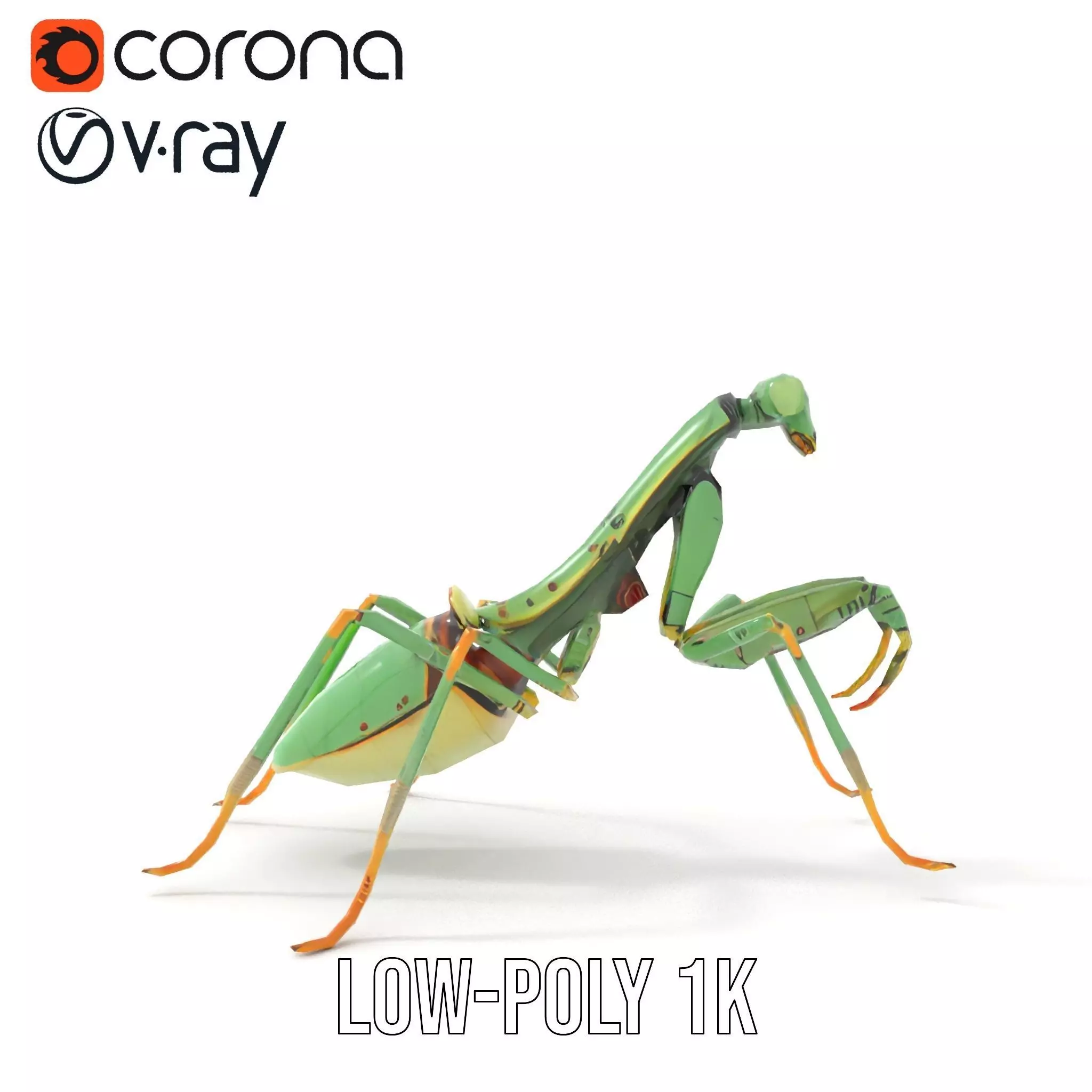 Mechanical Mantis model pack Low-poly 3D model_26