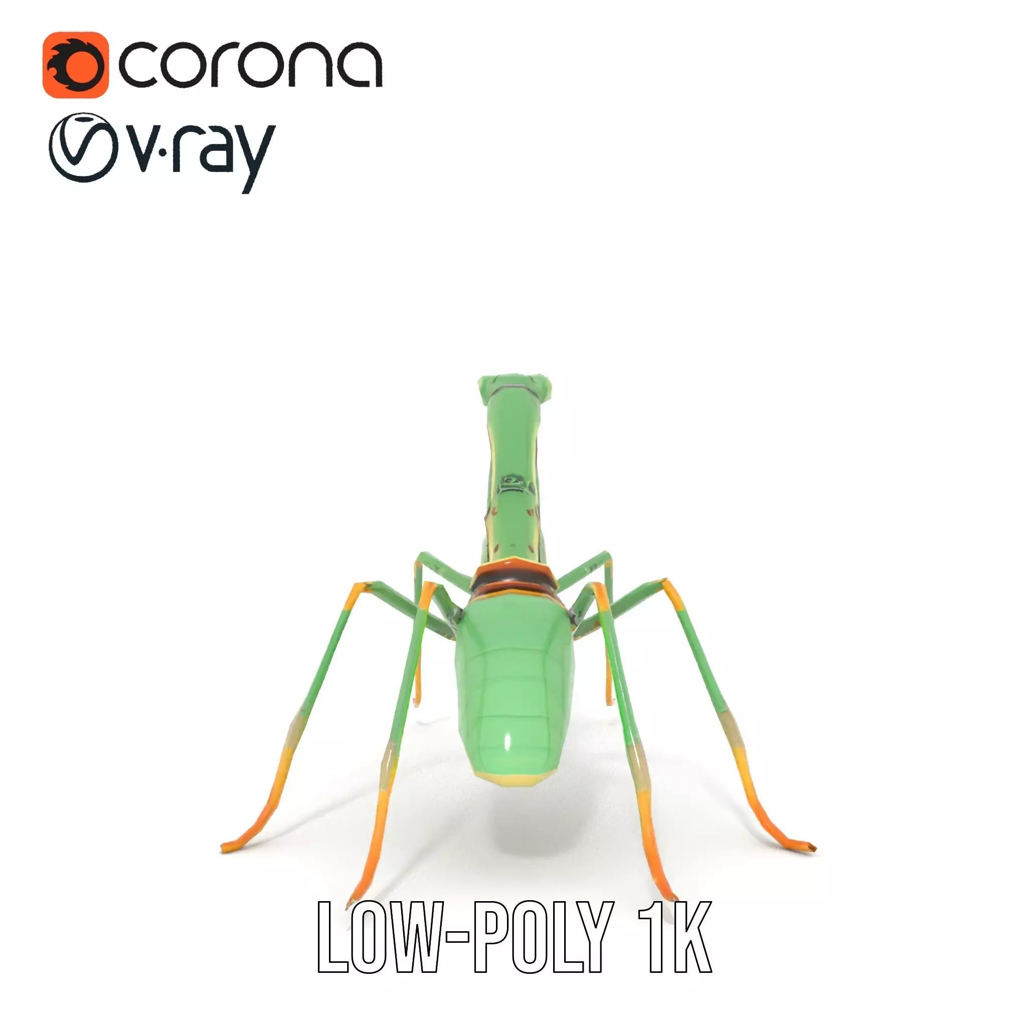 Mechanical Mantis model pack Low-poly 3D model_17