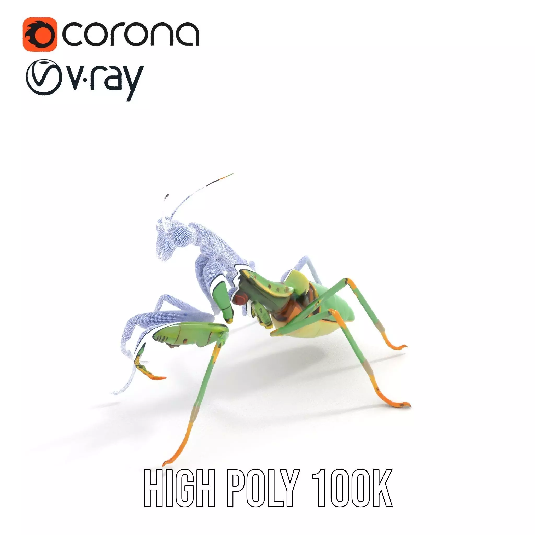 Mechanical Mantis model pack Low-poly 3D model_21